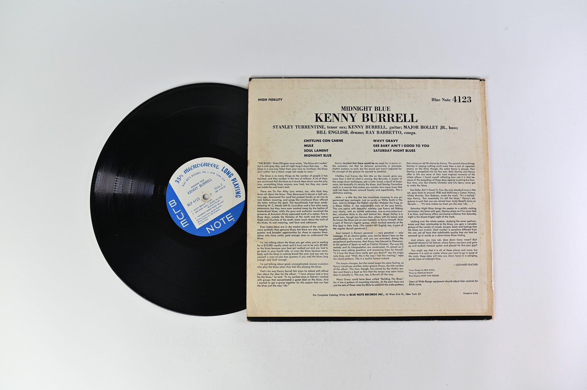 Kenny Burrell - Midnight Blue on Blue Note NY Mono Deep Groove on Side 1 Only