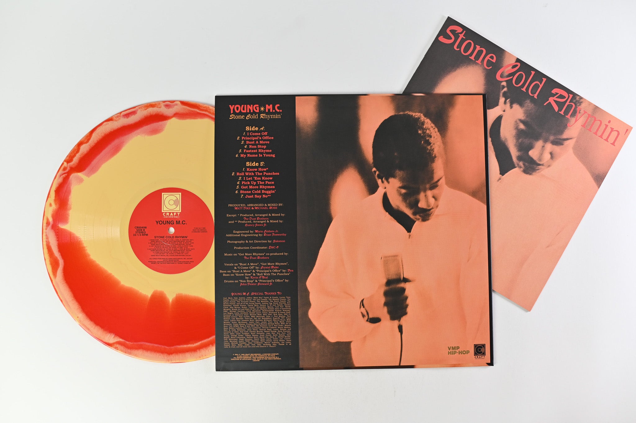 Young MC - Stone Cold Rhymin' Reissue on Craft Recordings/Vinyl Me Please Stone Gold & Red Vinyl
