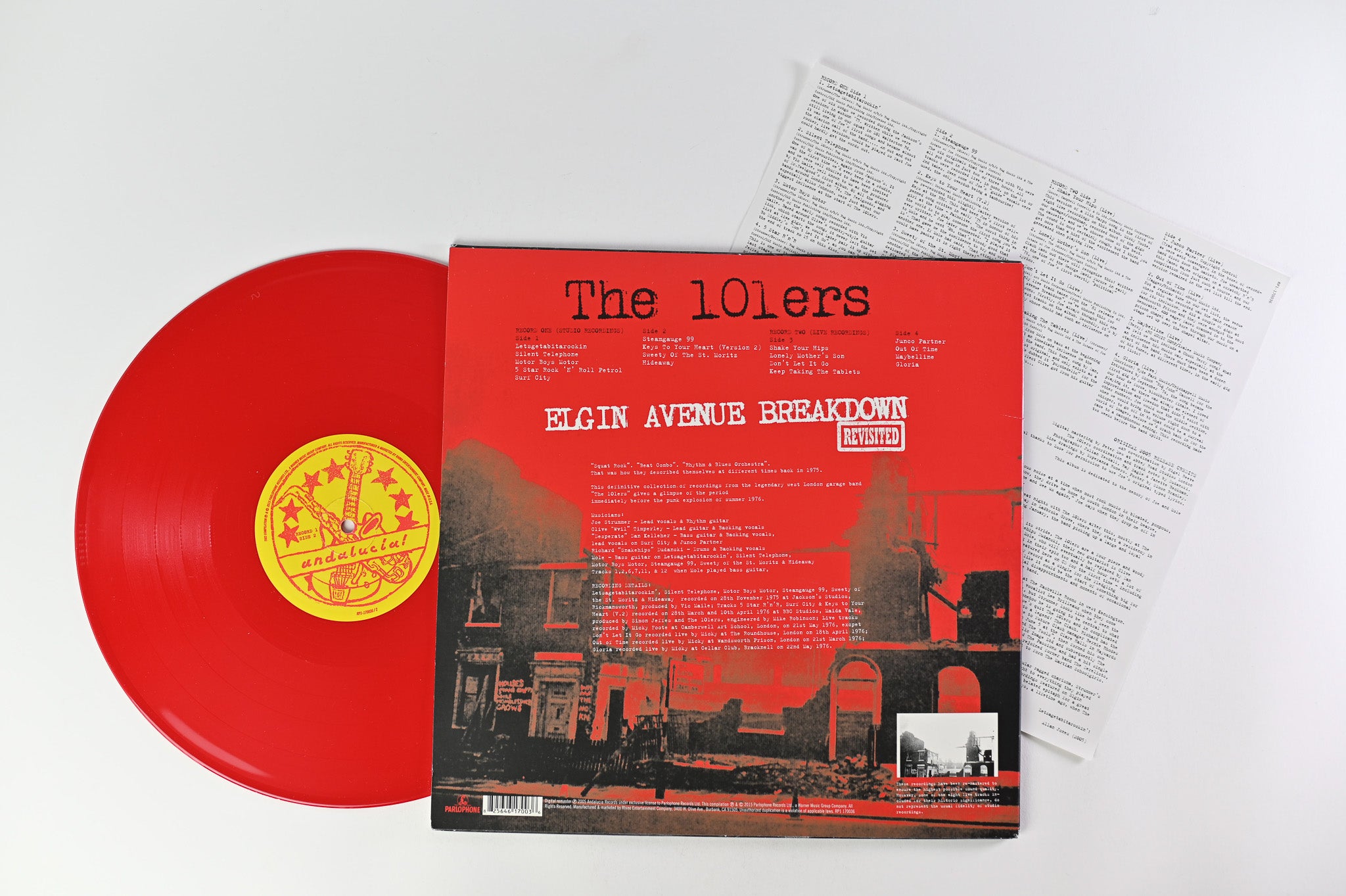 The 101'ers - Elgin Avenue Breakdown Revisited RSD Reissue on Andalucia Records Red VInyl