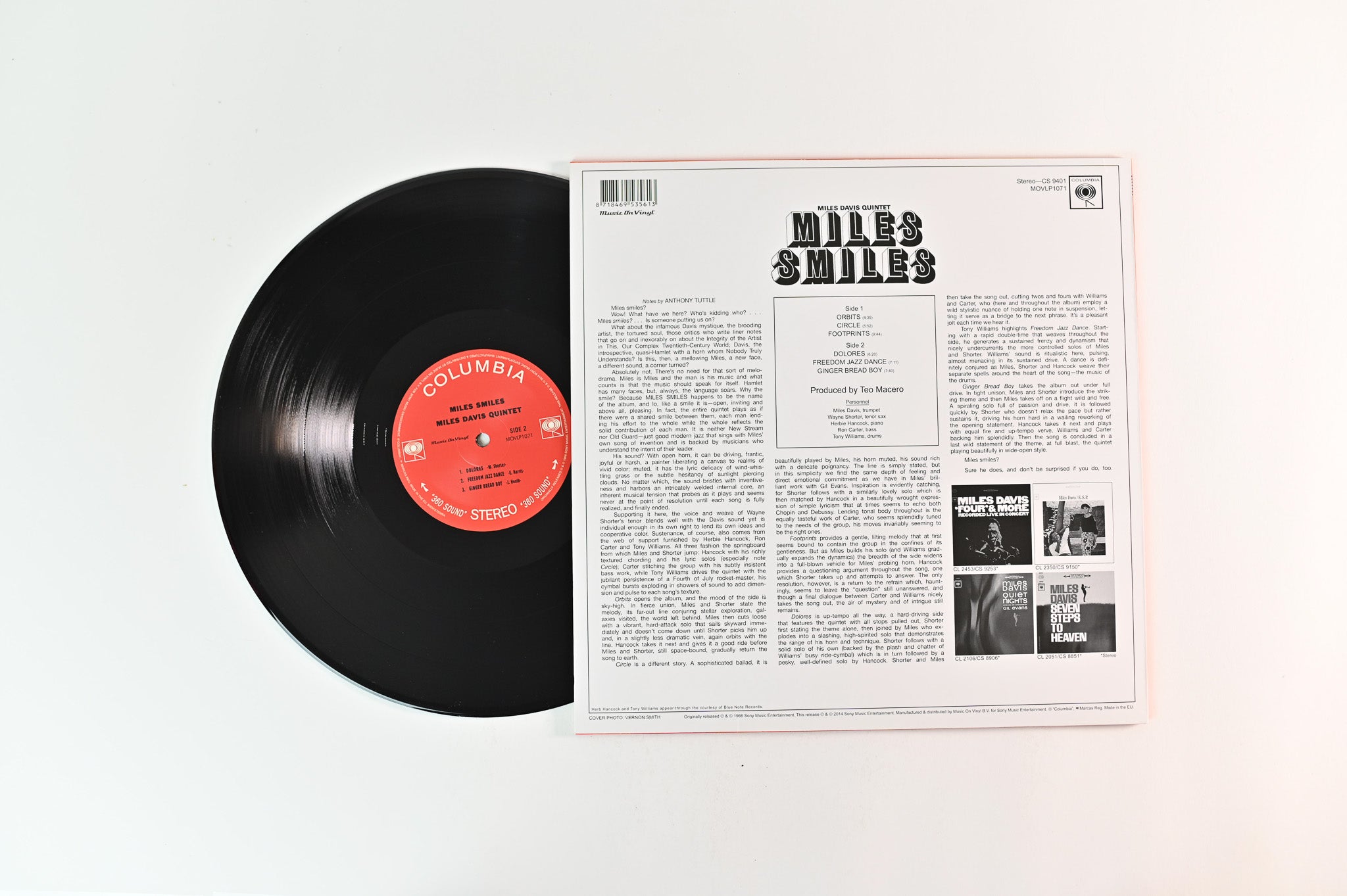 The Miles Davis Quintet - Miles Smiles on Columbia Music on Vinyl 180 Gram Reissue