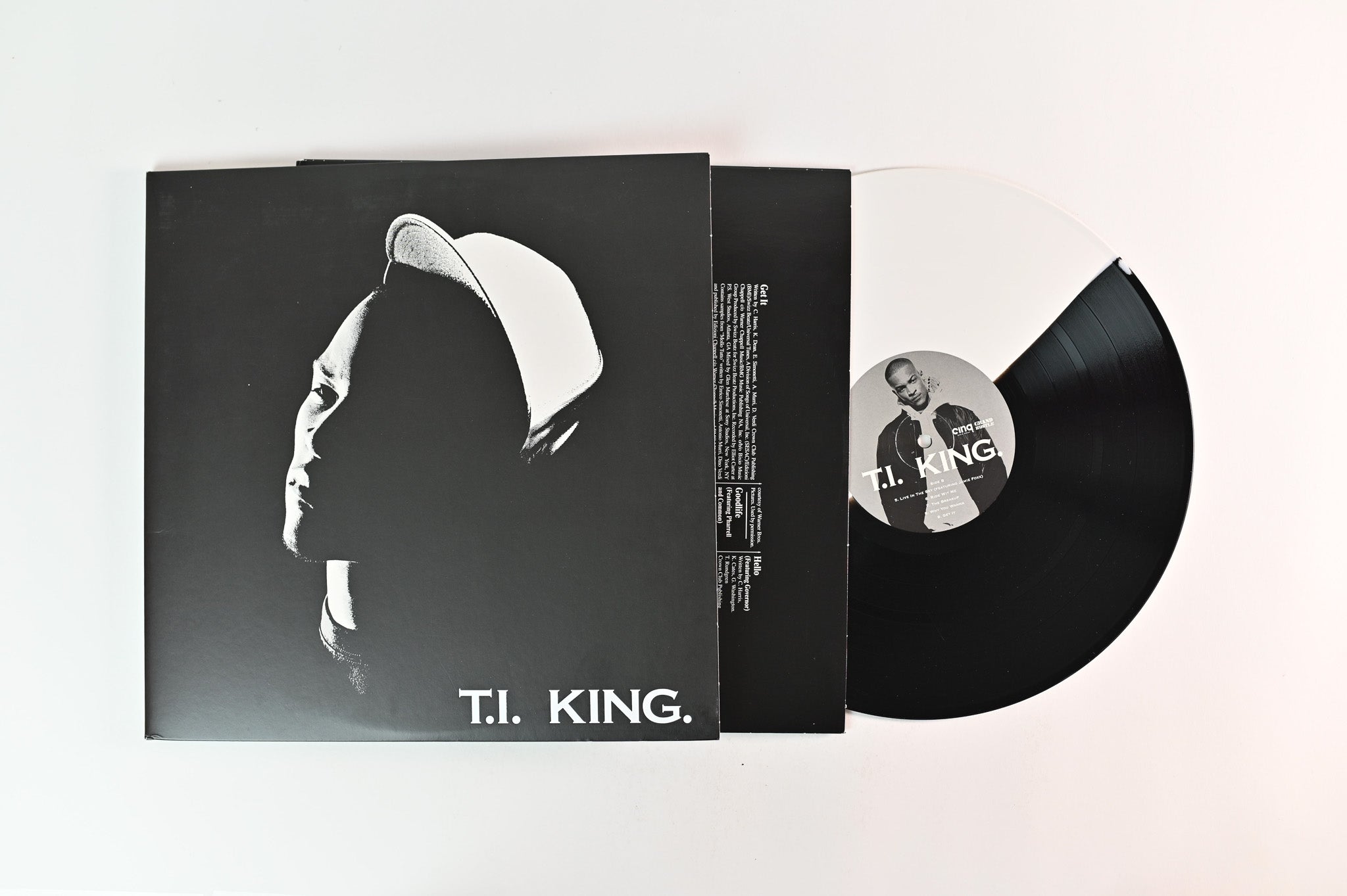 T.I. - King. on Cinq Music Vinyl Me Please Club Edition Reissue White & Black Split