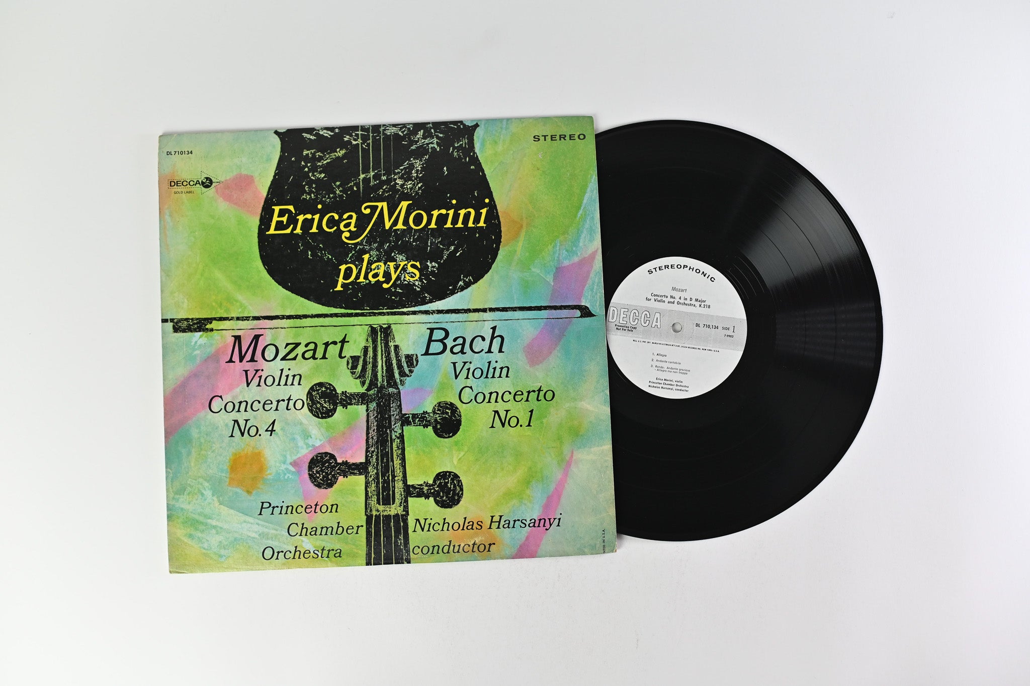 Wolfgang Amadeus Mozart - Violin Concerto No. 4 / Violin Concerto No. 1 on Decca Promo Stereo