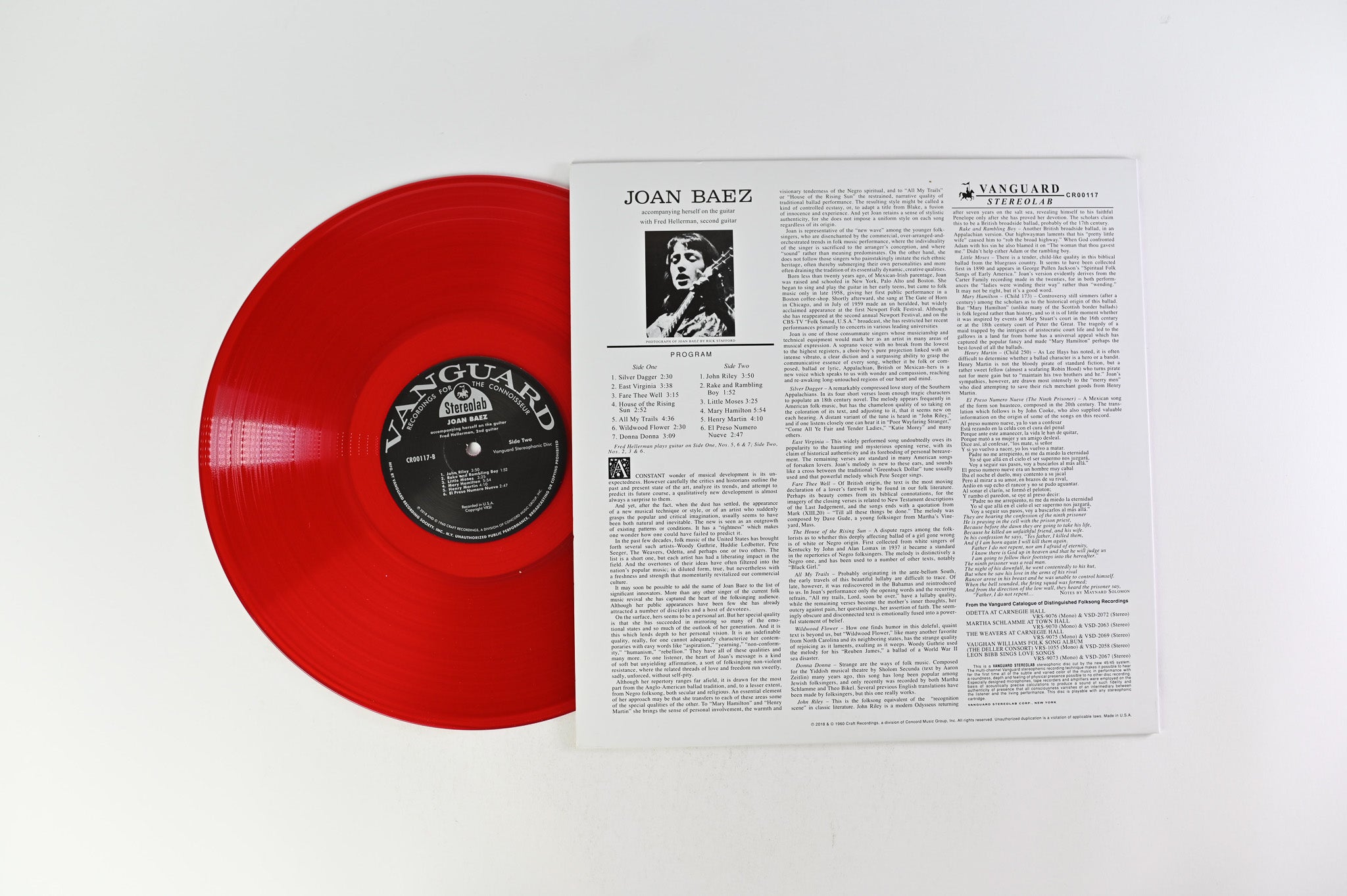 Joan Baez - Joan Baez on Craft Recordings - Red Vinyl