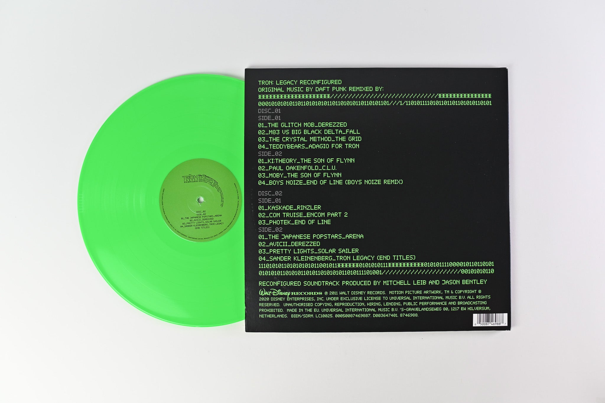 Daft Punk - TRON: Legacy Reconfigured on Walt Disney Ltd RSD 2020 Translucent Green Reissue