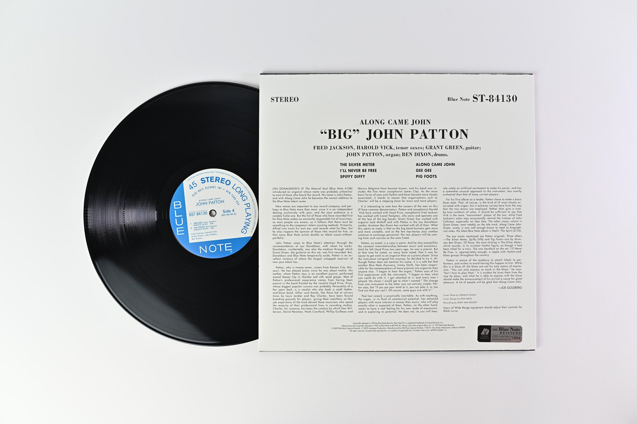 John Patton - Along Came John on Blue Note Analogue Productions Ltd Numbered 45 RPM Reissu