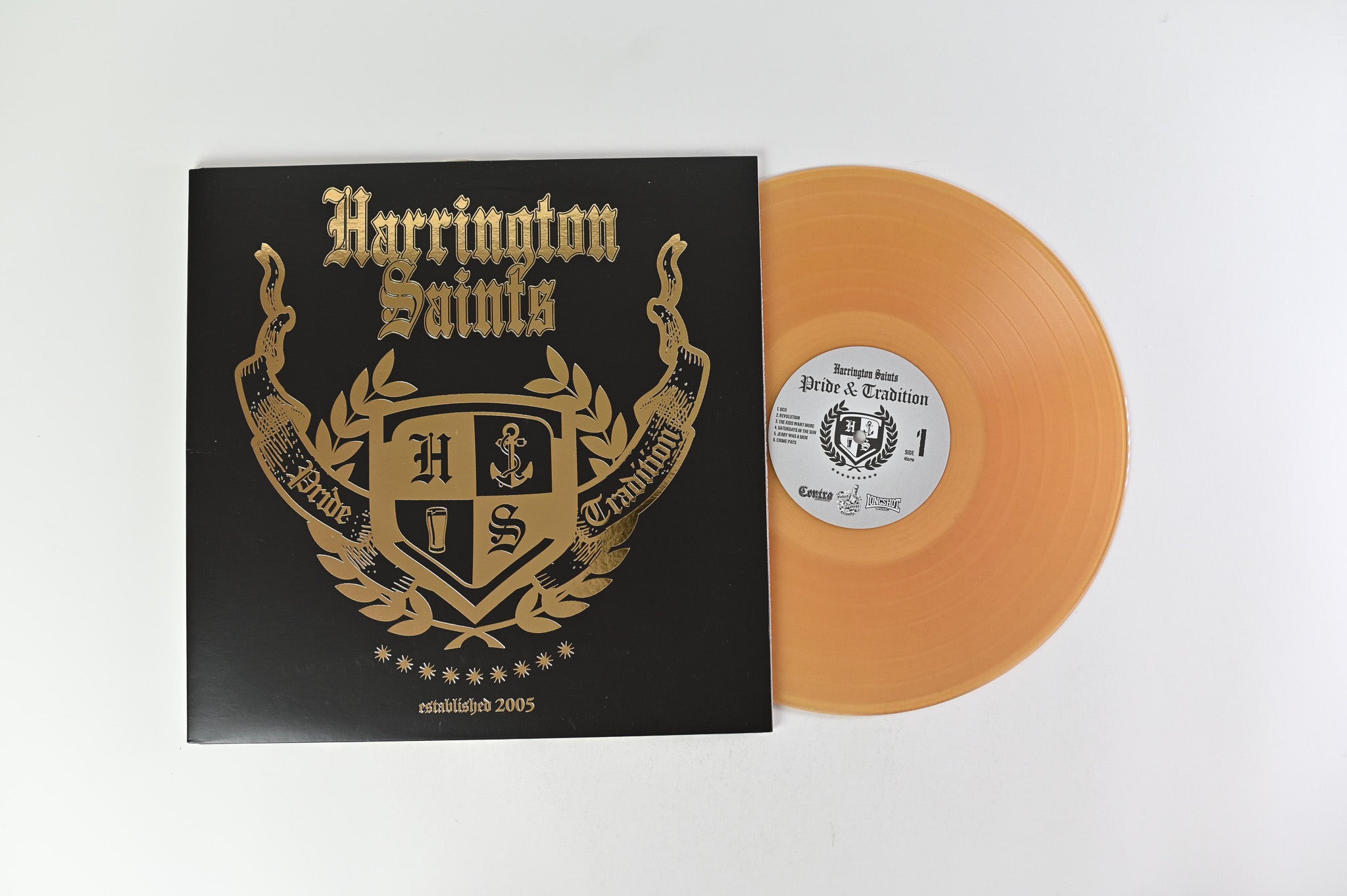 Harrington Saints - Pride & Tradition on Pirates Press Records - Beer Yellow Vinyl