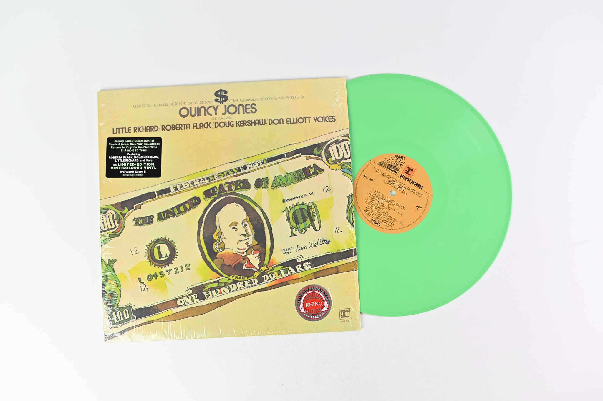 Quincy Jones - $ (Music From The Original Motion Picture Sound Track) on Reprise/Rhino Records Ltd. Reissue Mint Colored Vinyl