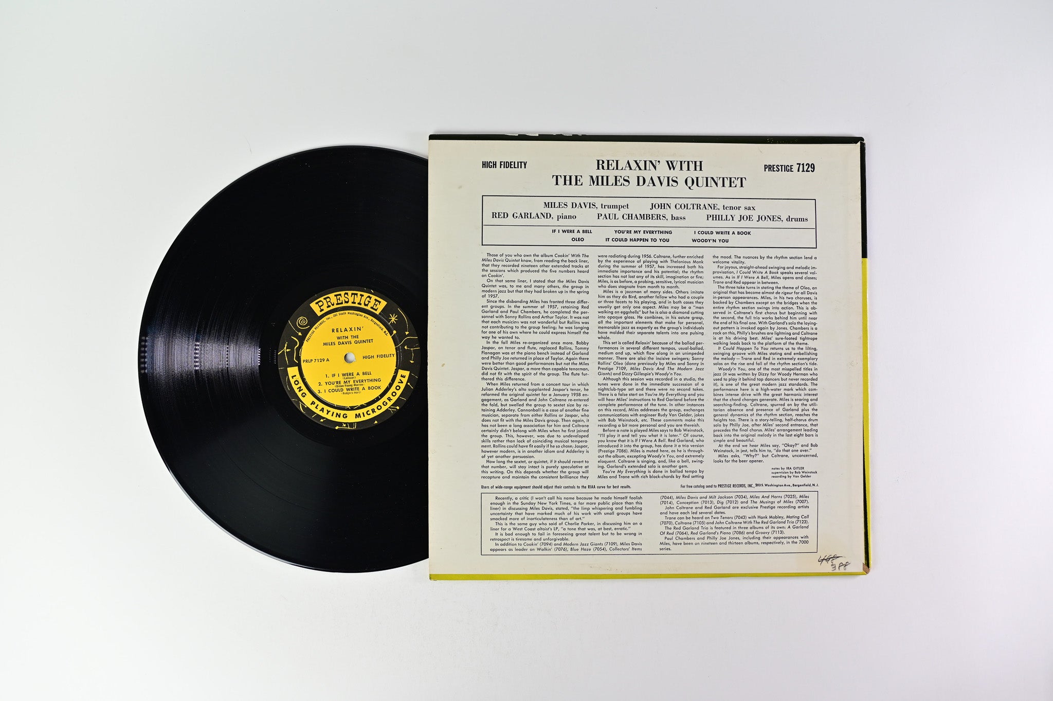 The Miles Davis Quintet - Relaxin' With The Miles Davis Quintet on Prestige Deep Groove Bergenfield