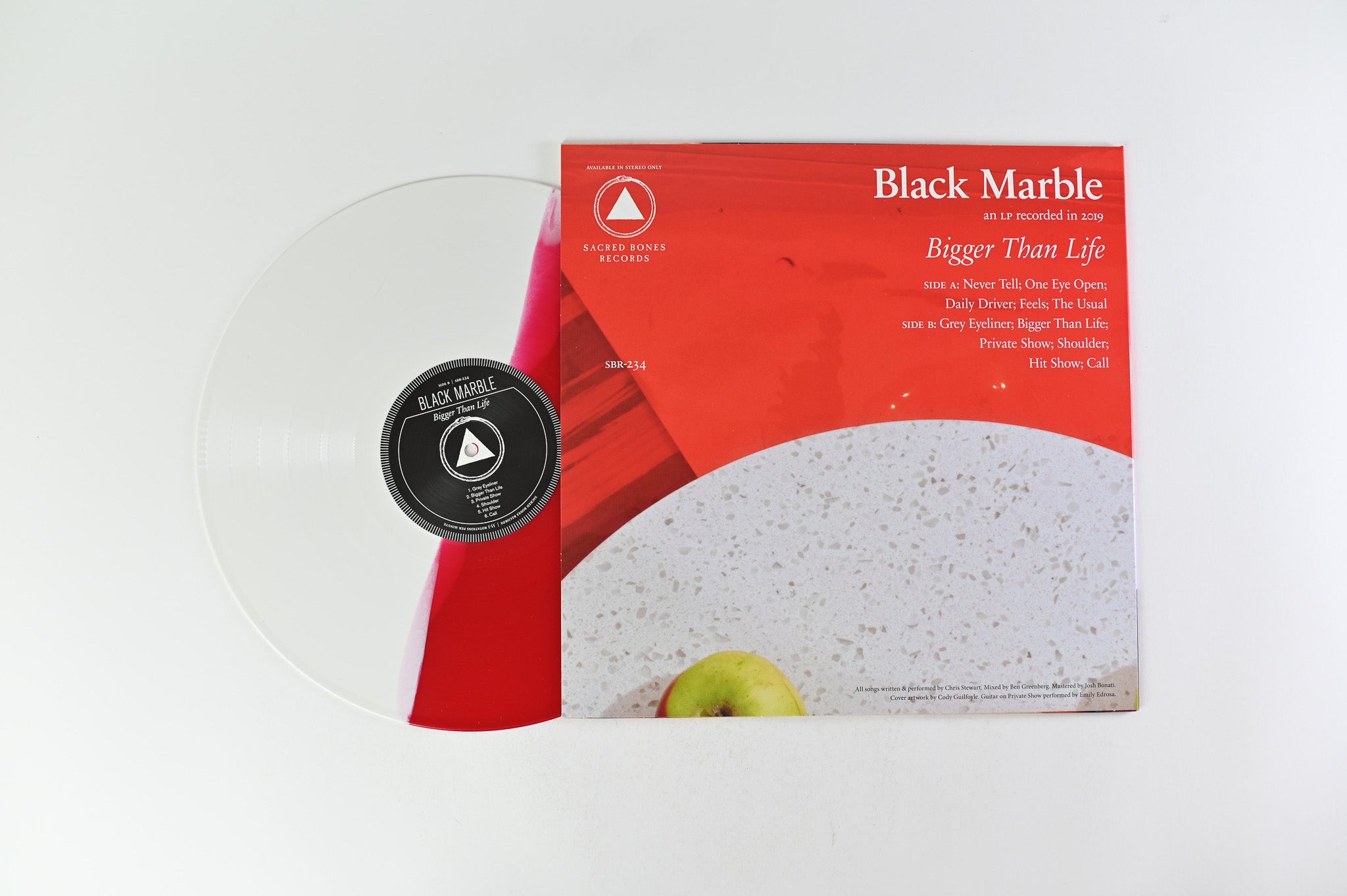 Black Marble - Bigger Than Life on Sacred Bones Records - Red / White Split Colored Vinyl