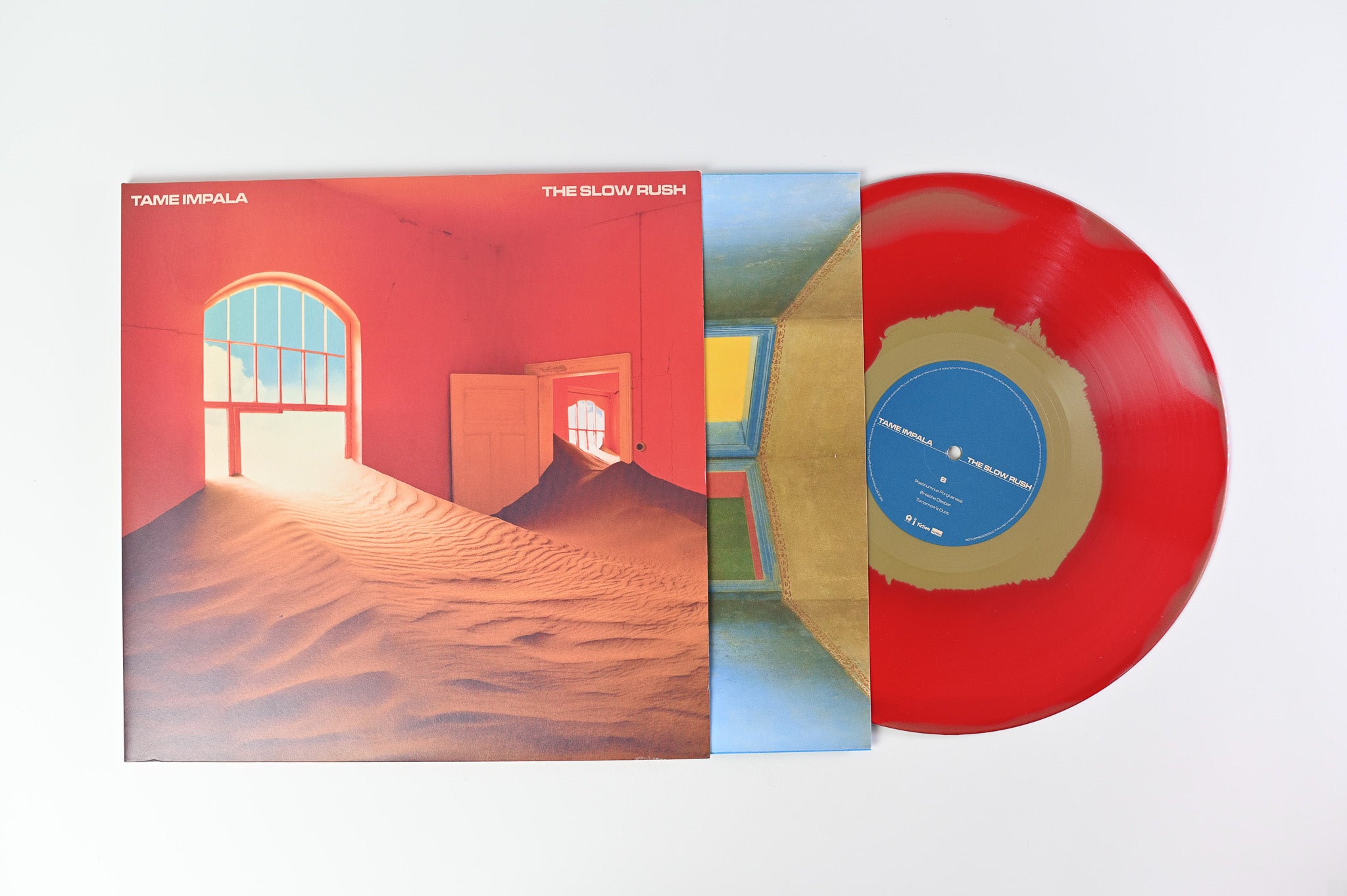 Tame Impala - The Slow Rush on Island Ltd Red/Blue With Gold Splodge