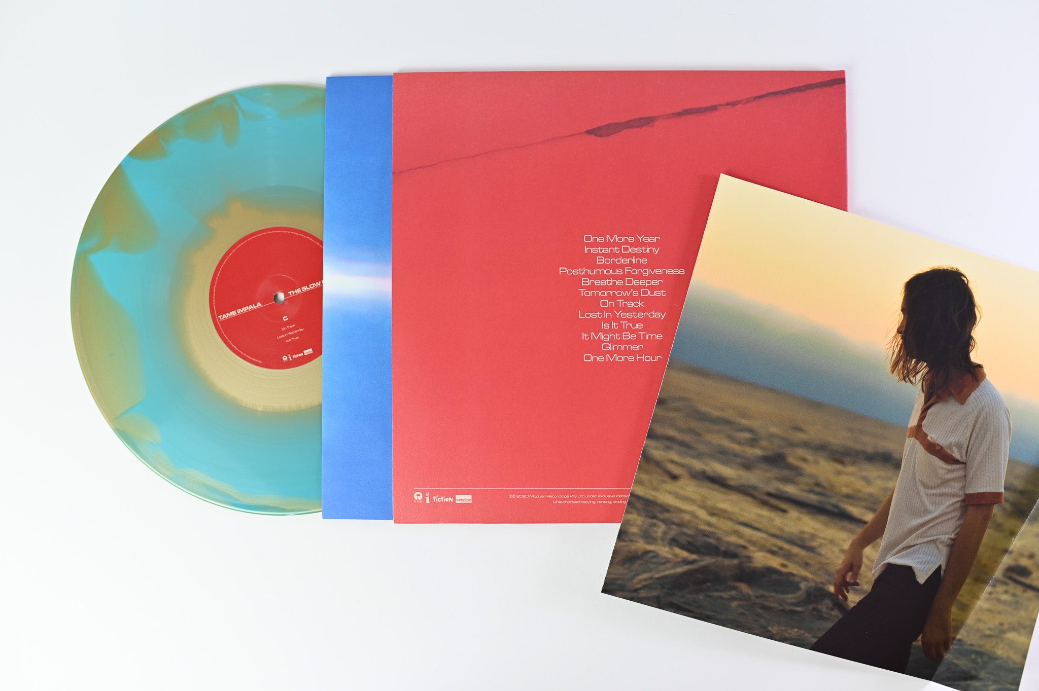 Tame Impala - The Slow Rush on Island Ltd Red/Blue With Gold Splodge