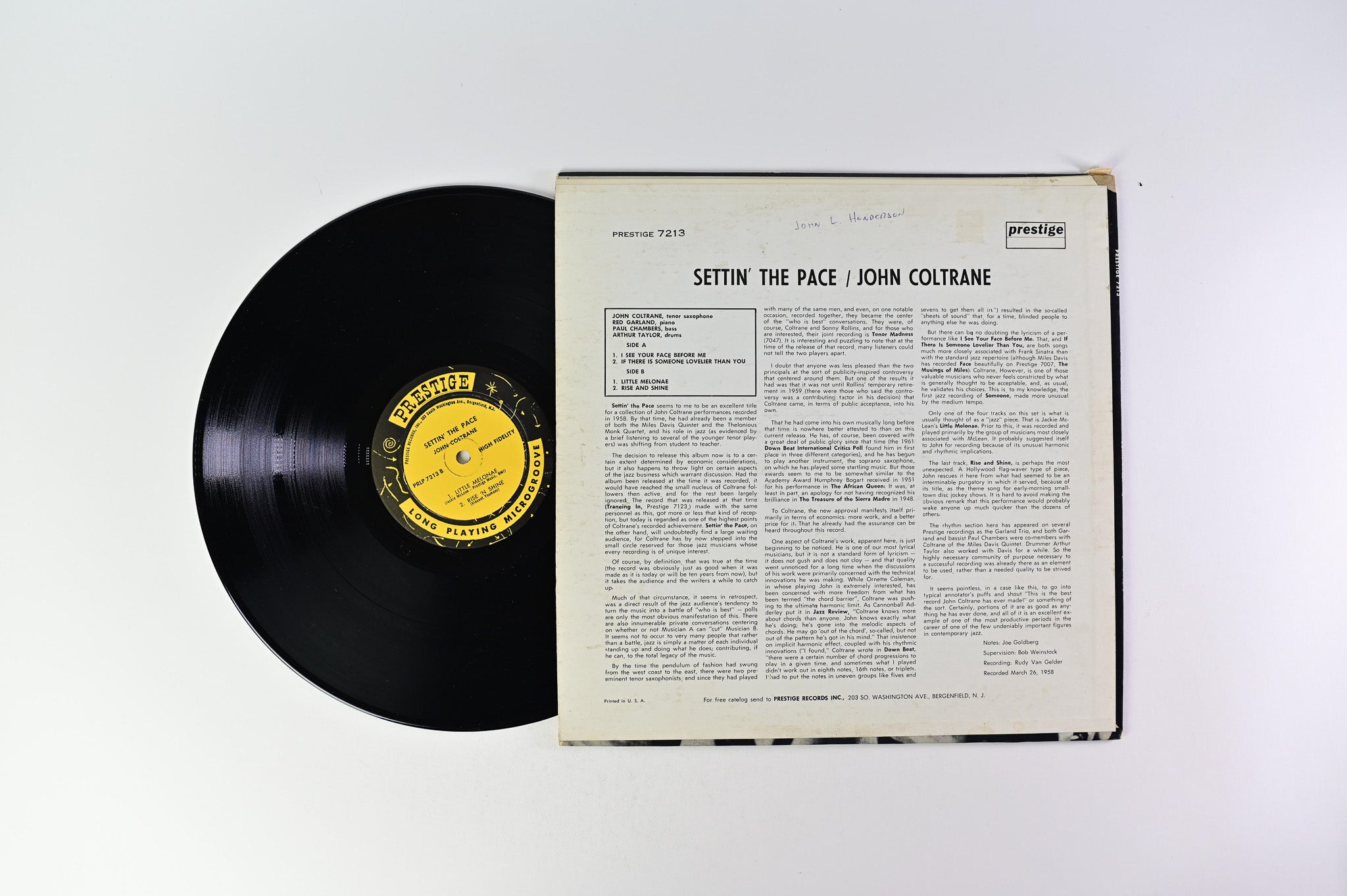 John Coltrane - Settin' The Pace on Prestige Mono