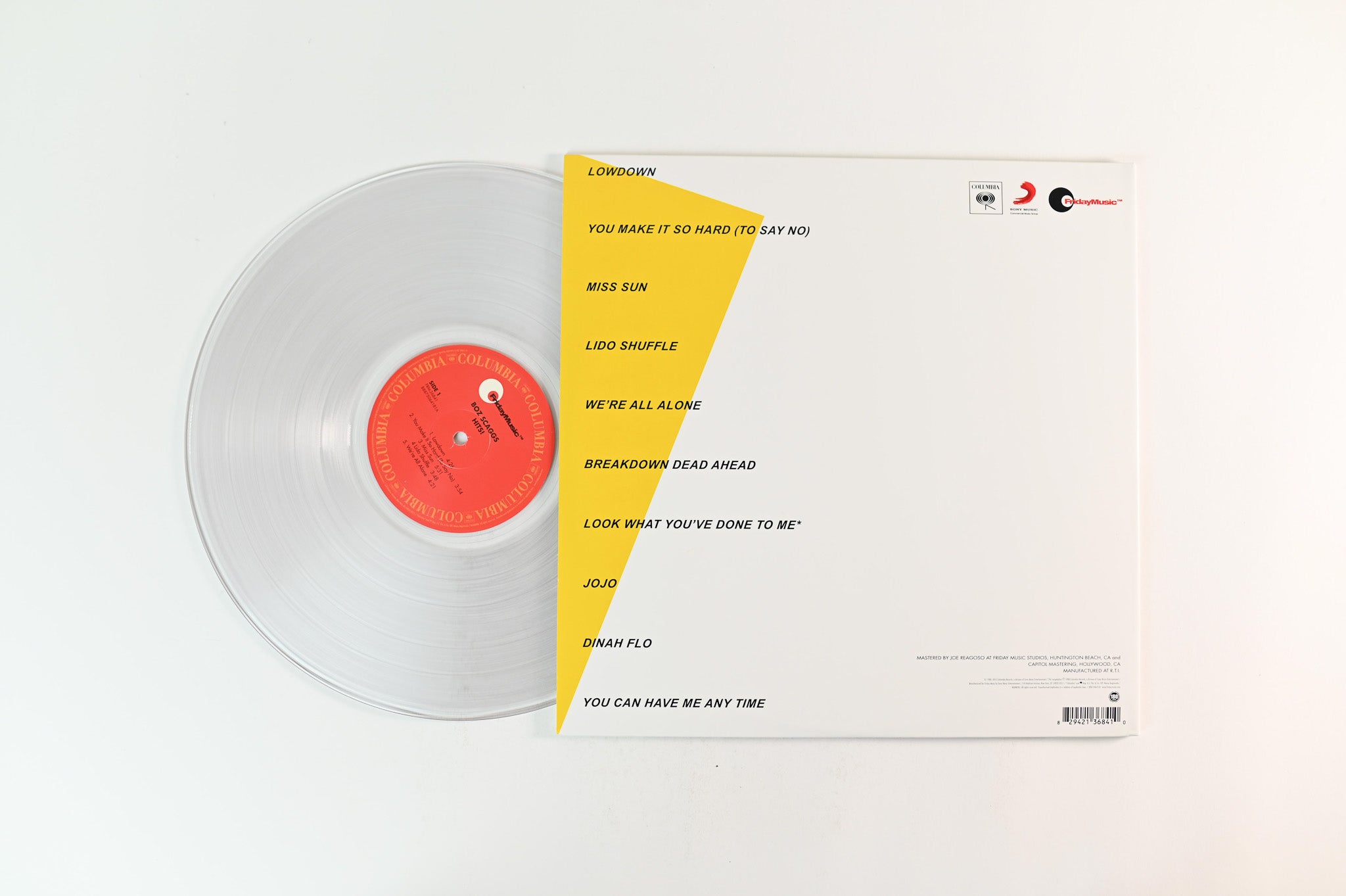 Boz Scaggs - Hits! on Friday Music - Clear Vinyl