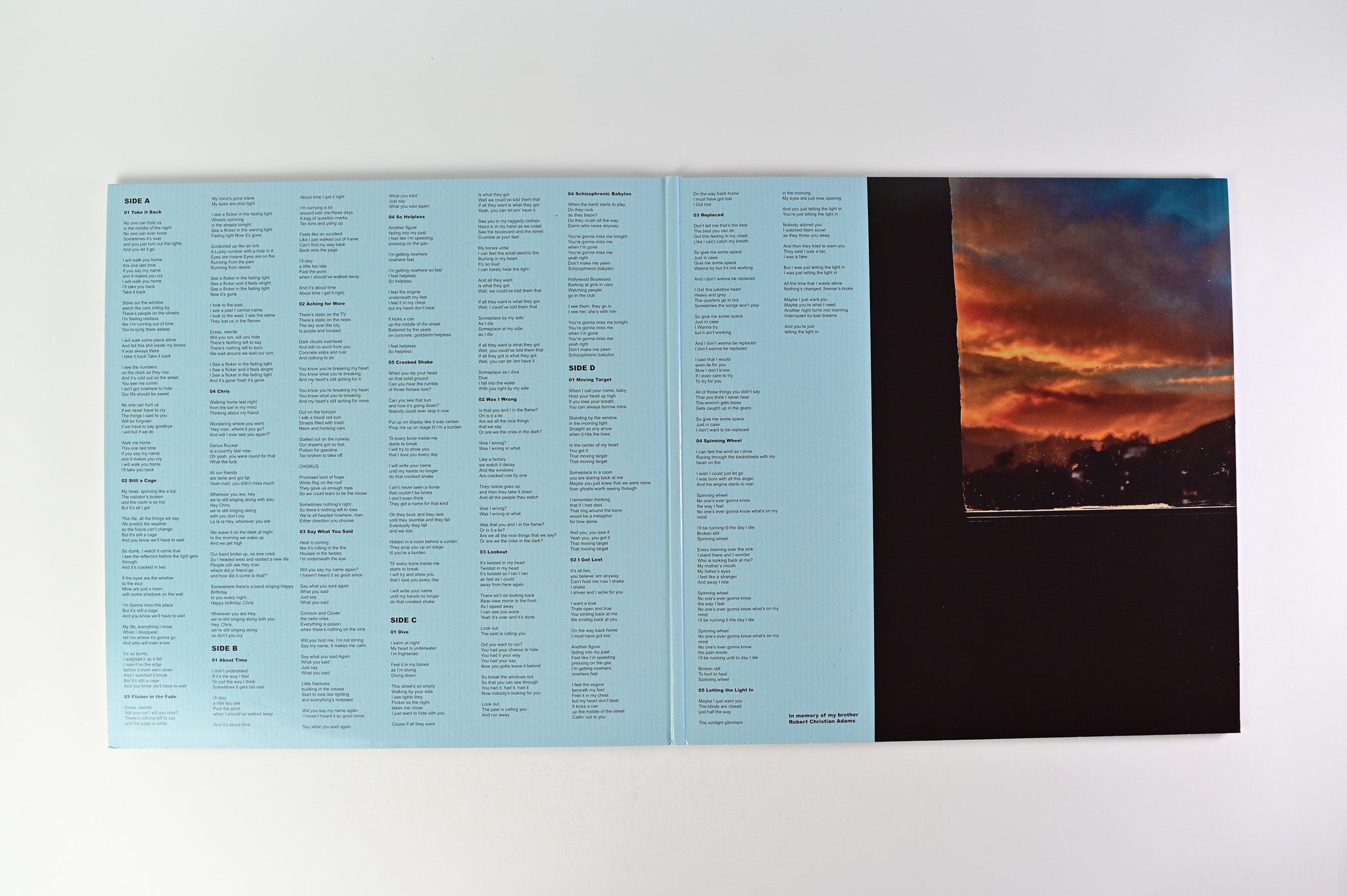 Ryan Adams - Chris on Pax Americana Baby Blue Vinyl