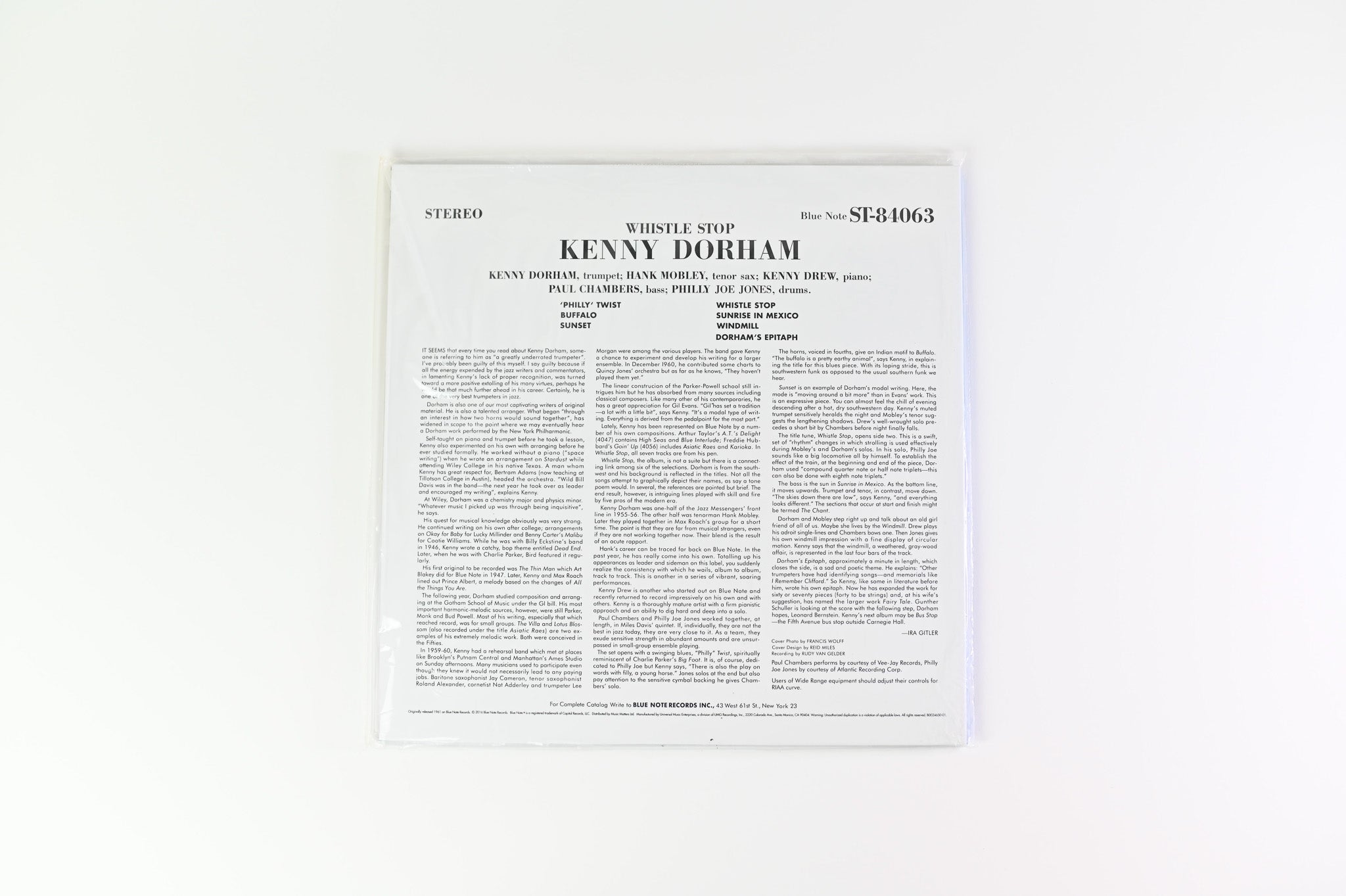 Kenny Dorham - Whistle Stop on Blue Note Ltd 180 Gram Music Matters Reissue