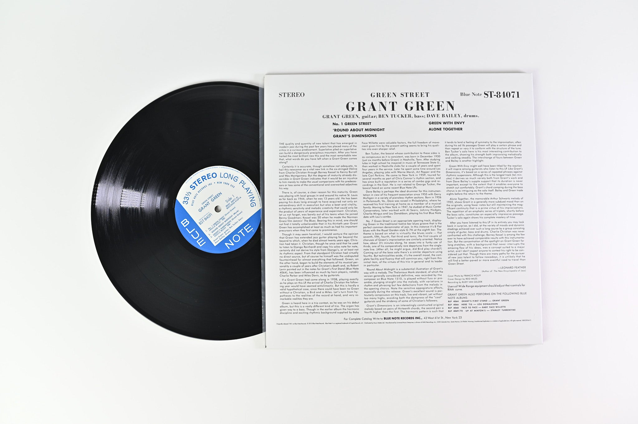 Grant Green - Green Street on Blue Note Ltd 180 Gram Music Matters Reissue