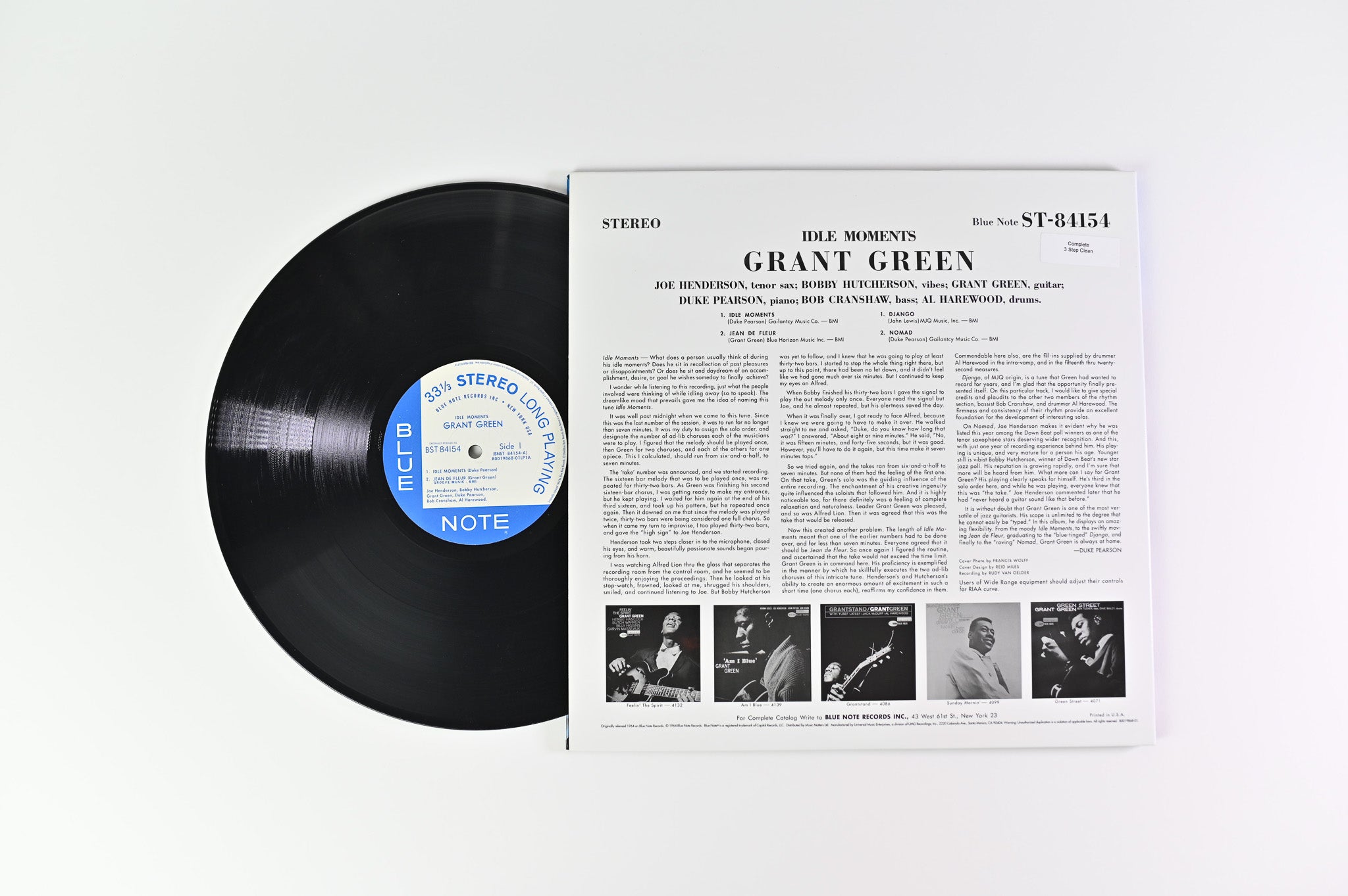 Grant Green - Idle Moments on Blue Note Ltd 180 Gram Music Matters Reissue
