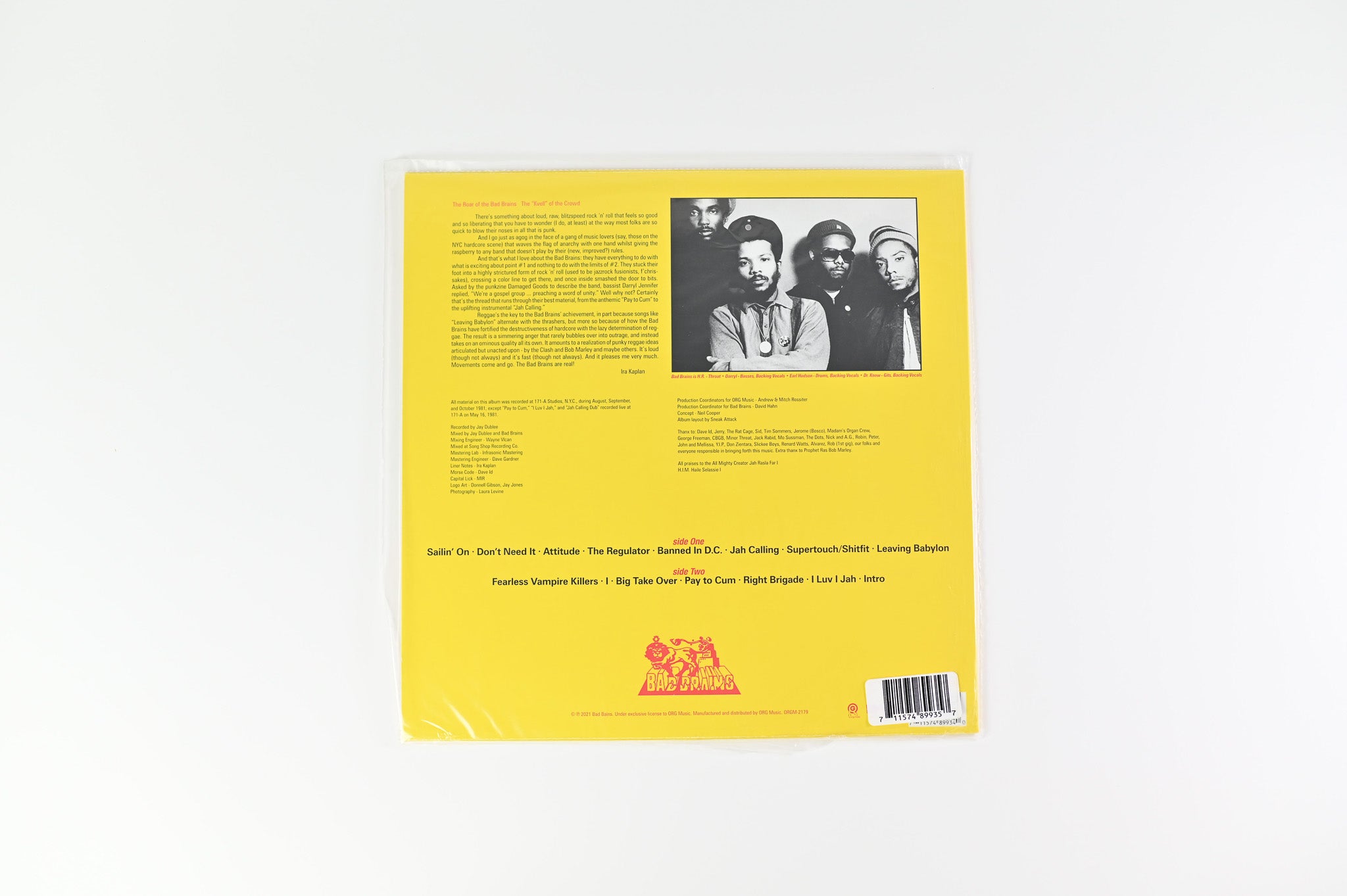 Bad Brains - Bad Brains on Bad Brains Records Ltd Clear Green With Black Smoke Reissue Sealed