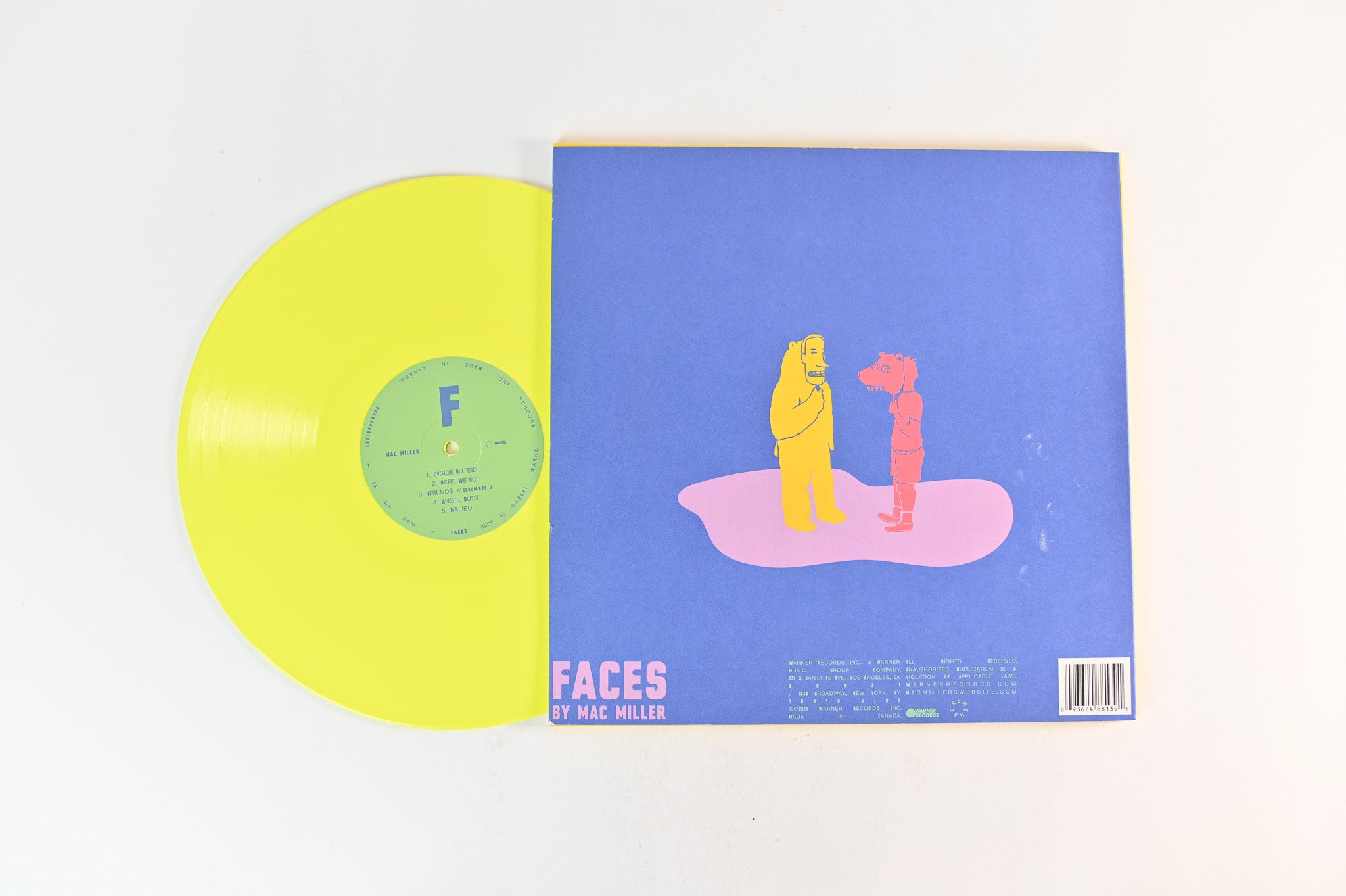 Mac Miller - Faces on Warner Yellow Opaque Reissue