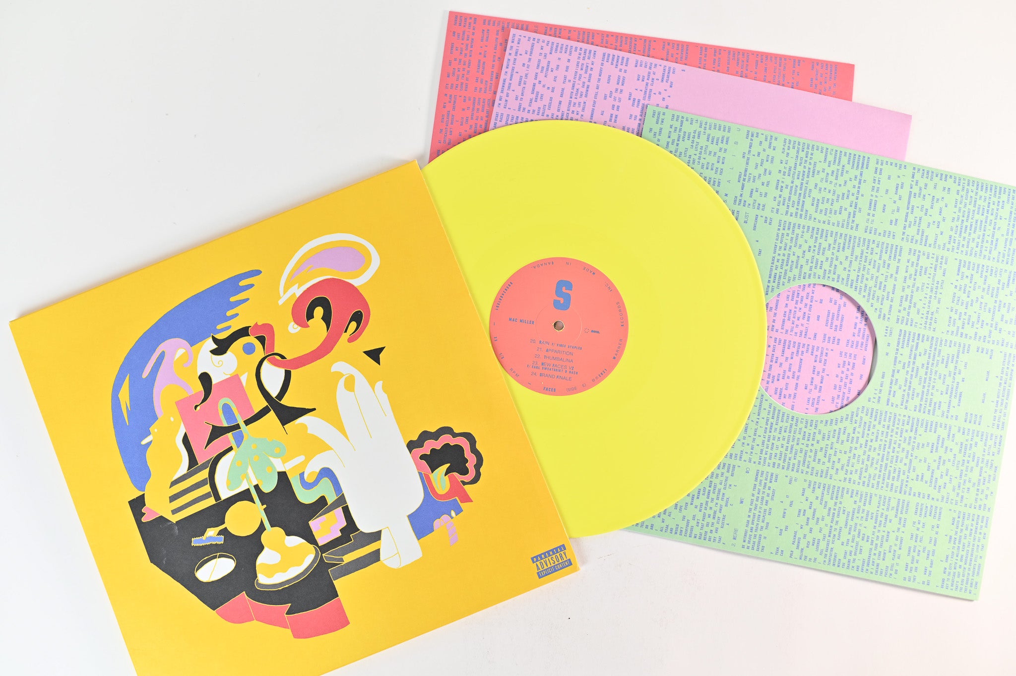 Mac Miller - Faces on Warner Yellow Opaque Reissue