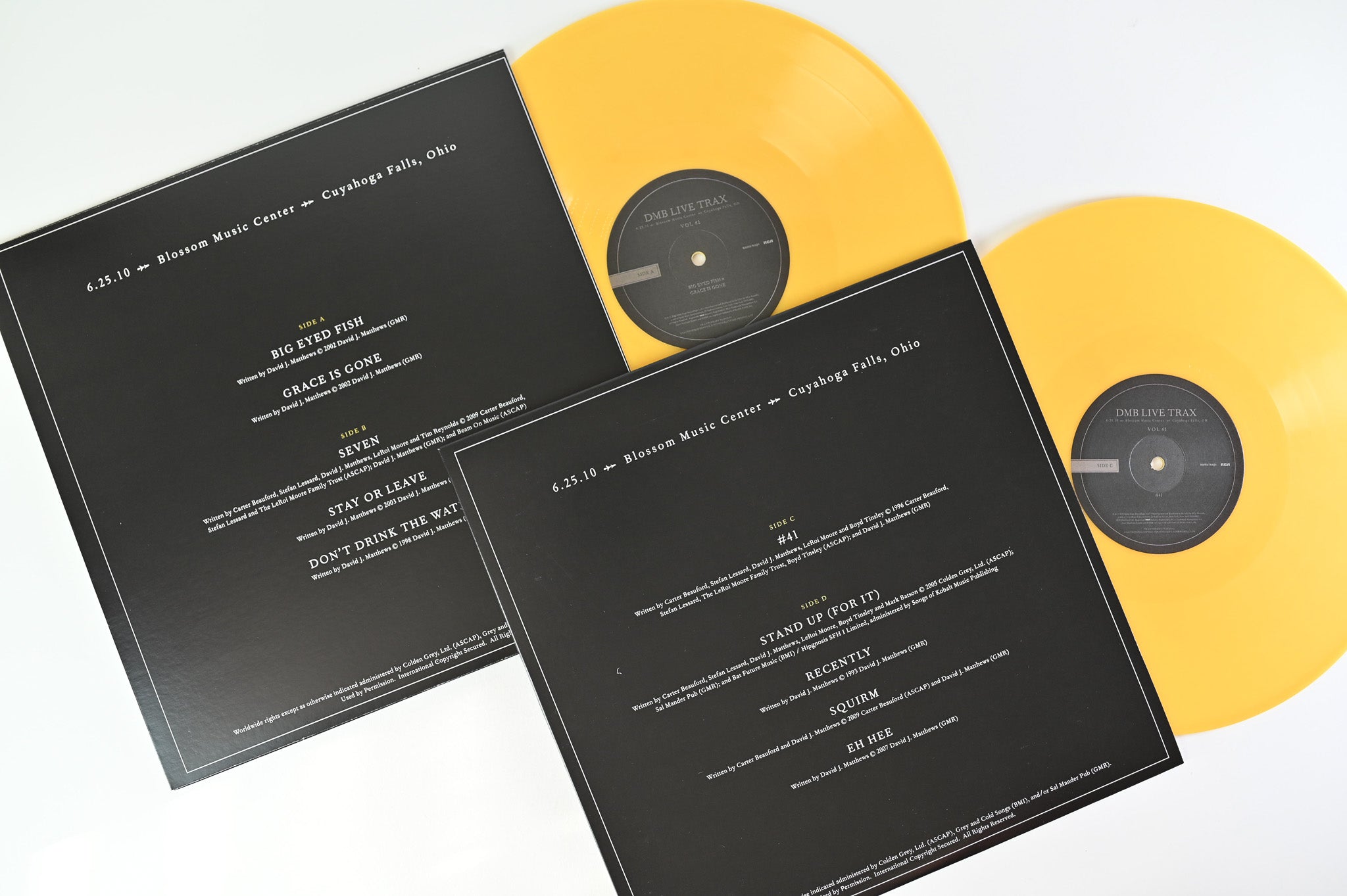 Dave Matthews Band - DMB Live Trax Vol. 62 on Bama Rags Ltd Numbered Yellow Vinyl Box Set