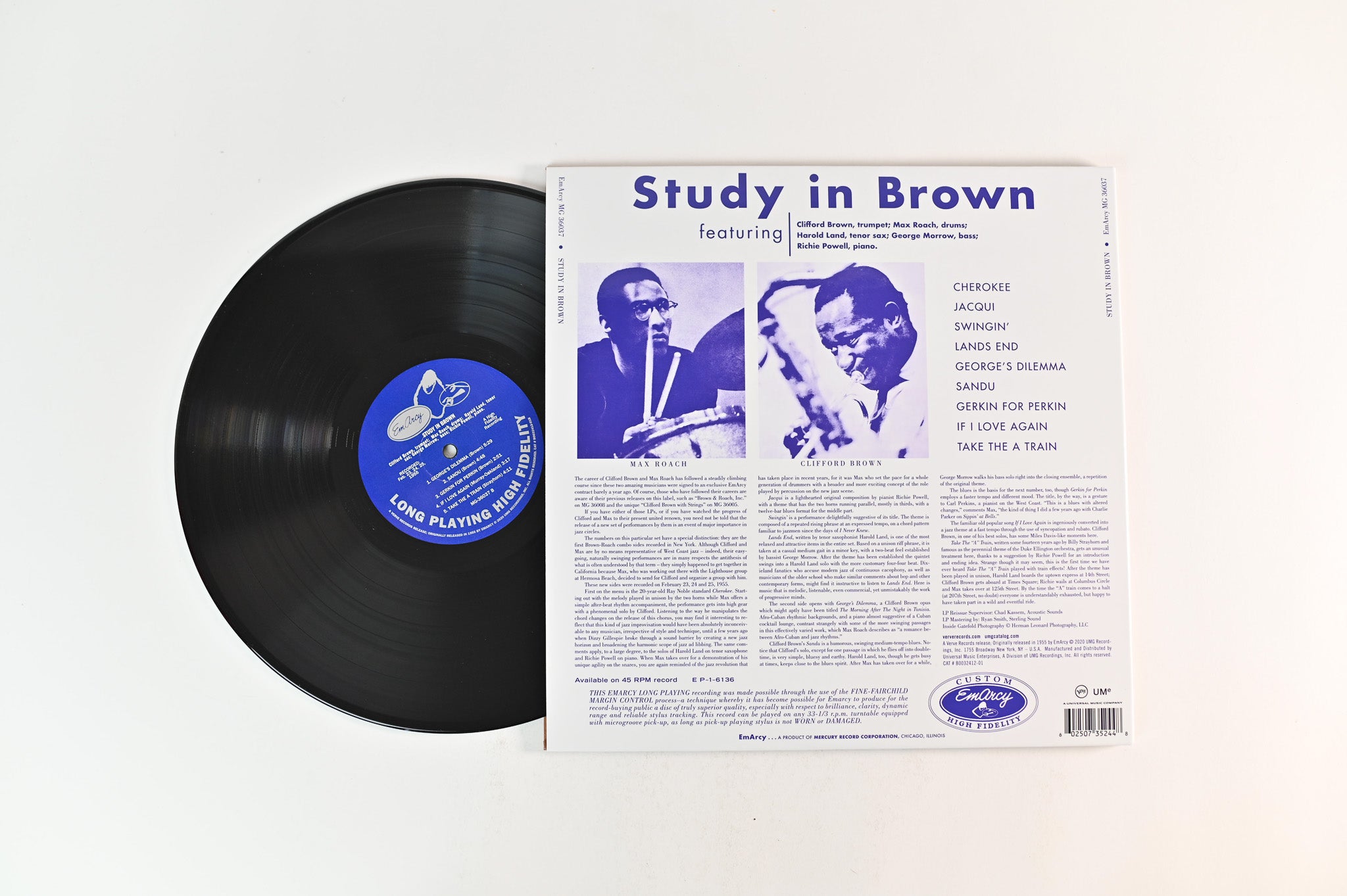 Clifford Brown And Max Roach - Study In Brown on Emarcy Verve Acoustic Sounds Series 180 Gram Reissue