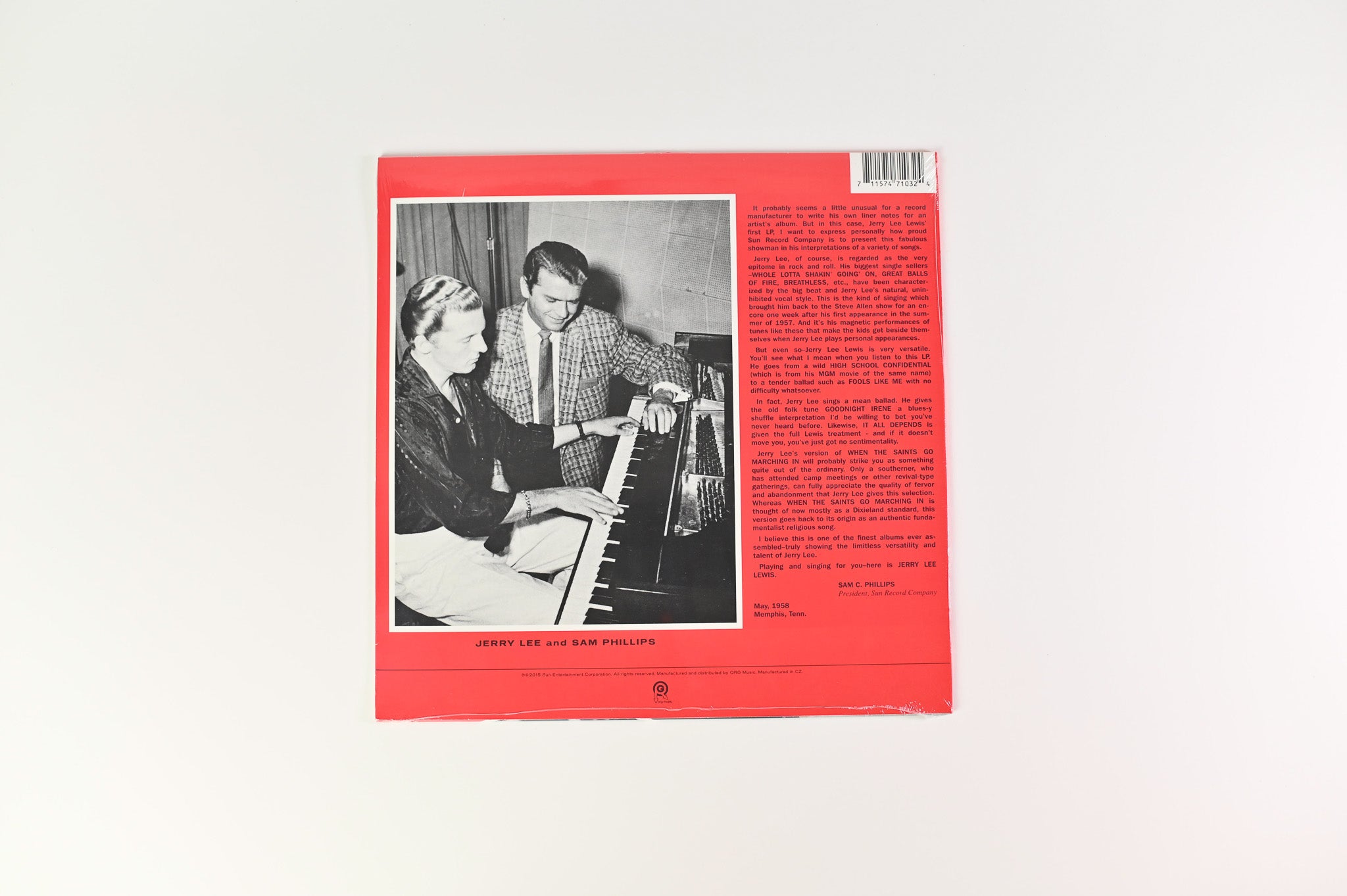 Jerry Lee Lewis - Jerry Lee Lewis on ORG Sun Ltd RSD BF 2015 Silver Reissue Sealed