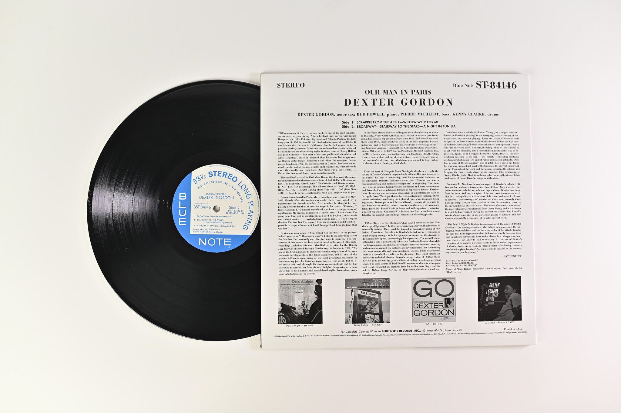 Dexter Gordon - Our Man In Paris on Blue Note Ltd 180 Gram Music Matte