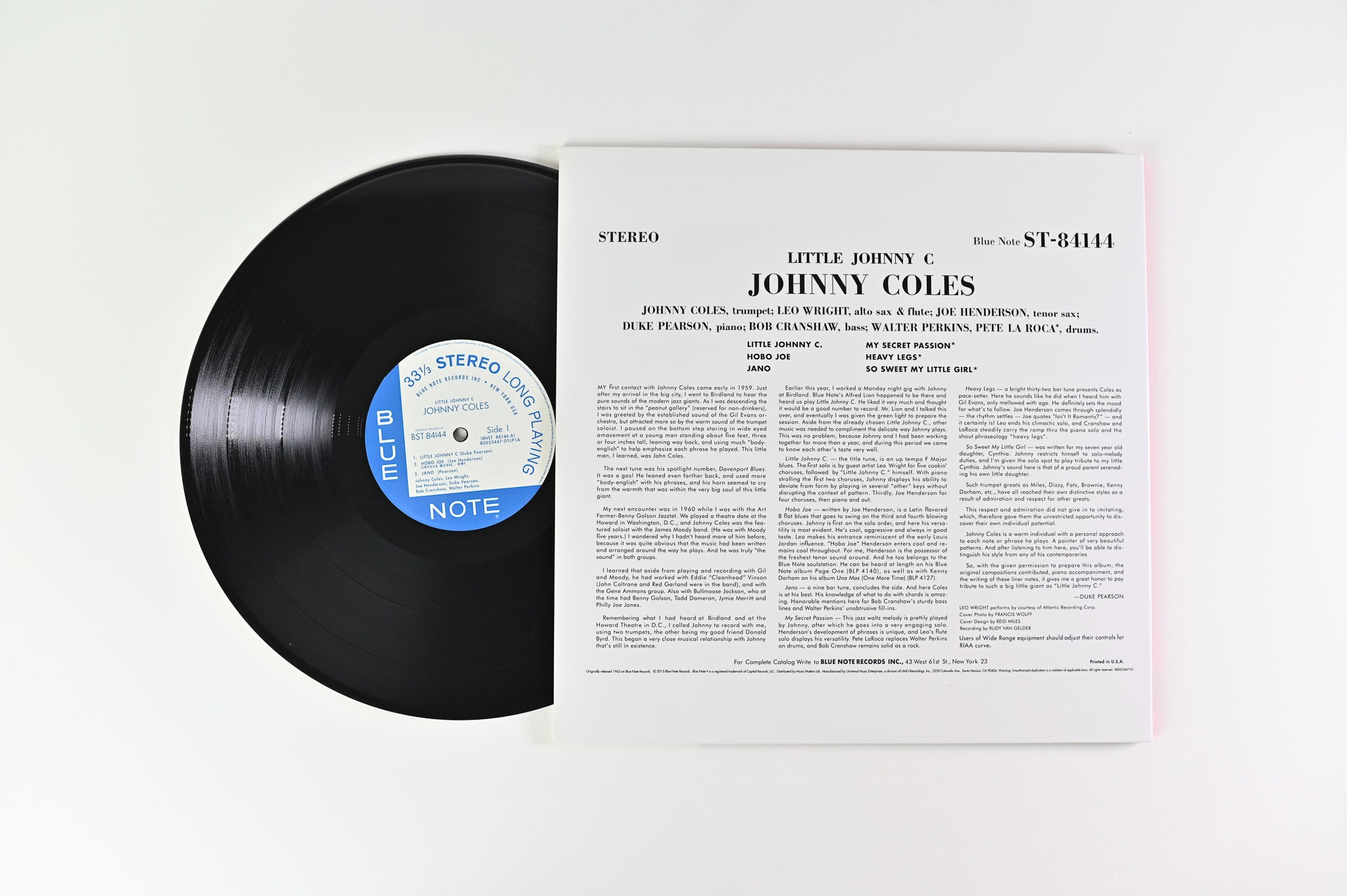 Johnny Coles - Little Johnny C on Blue Note Ltd 180 Gram Music Matters Reissue