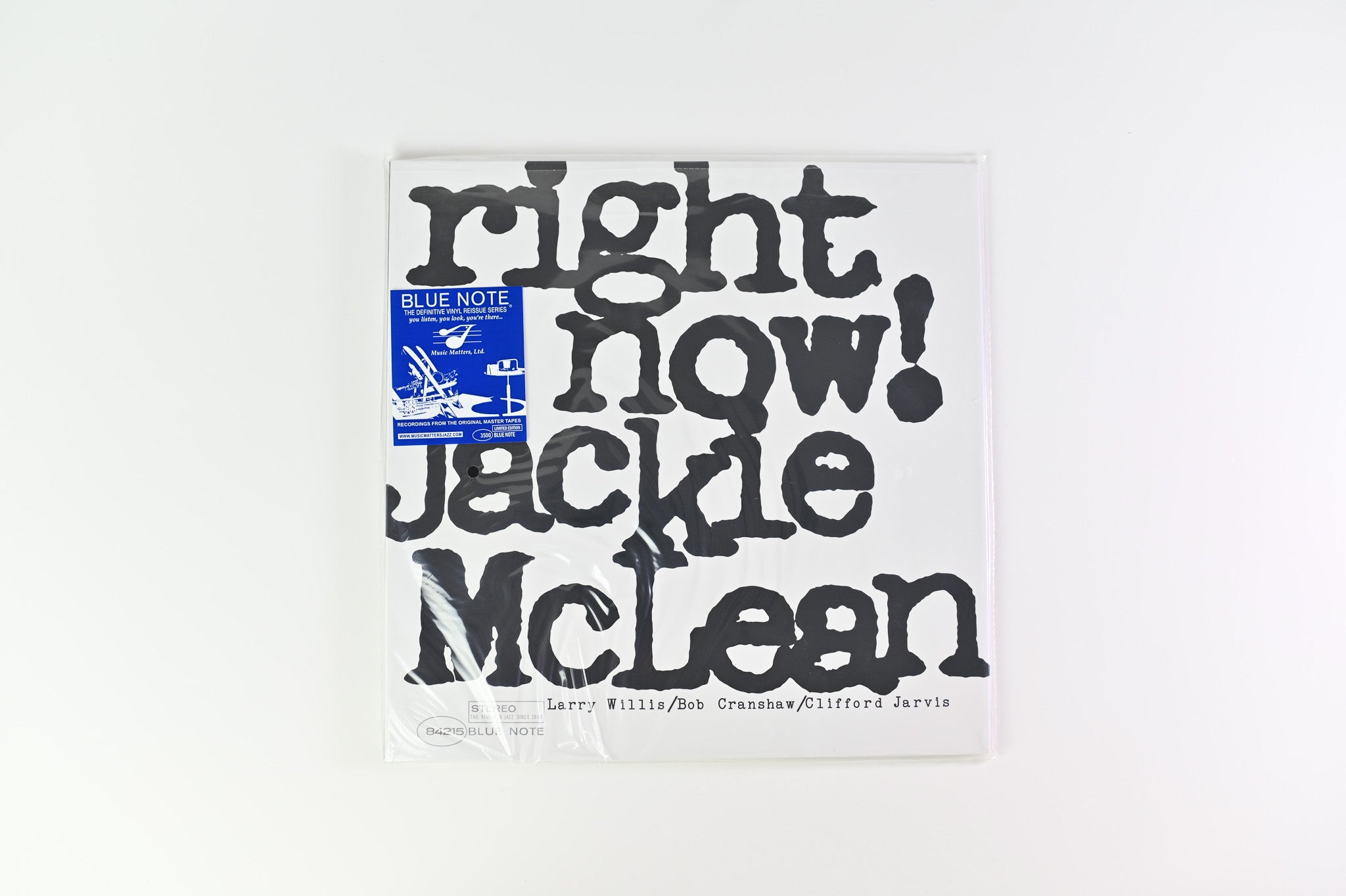Jackie McLean - Right Now! on Blue Note Ltd 180 Gram Music Matters Reissue Sealed