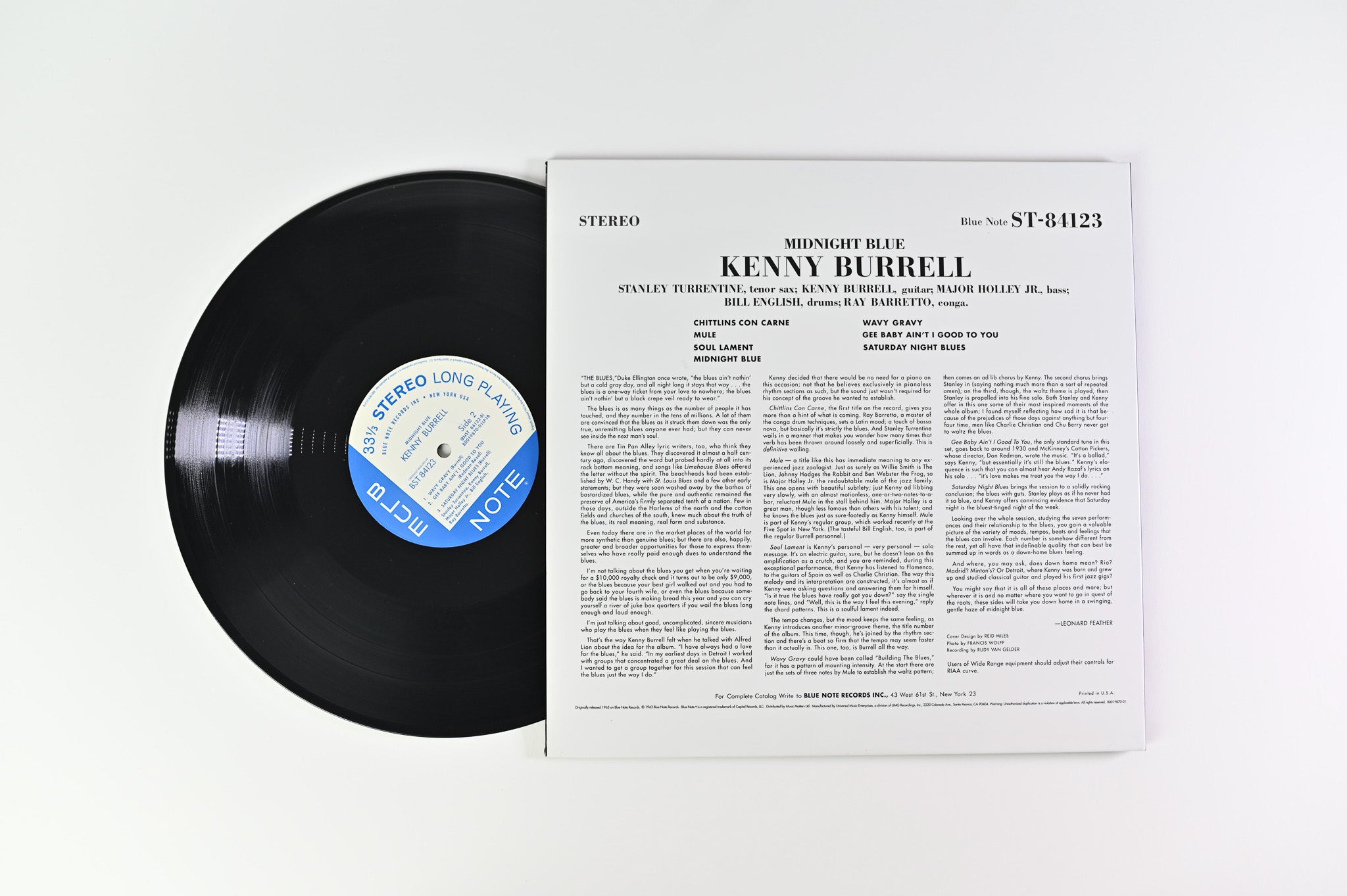 Kenny Burrell - Midnight Blue on Blue Note Ltd 180 Gram Music Matters Reissue
