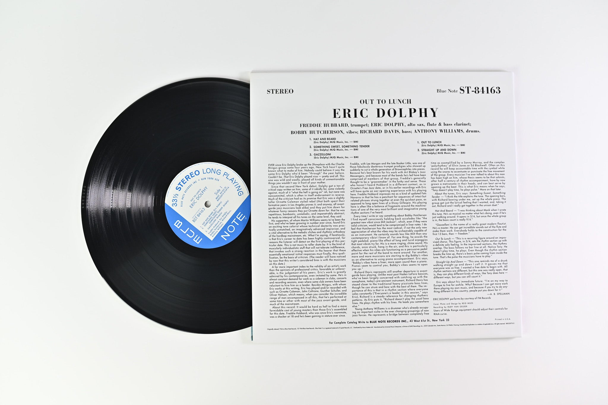 Eric Dolphy - Out To Lunch! on Blue Note Ltd 180 Gram Music Matters Reissue