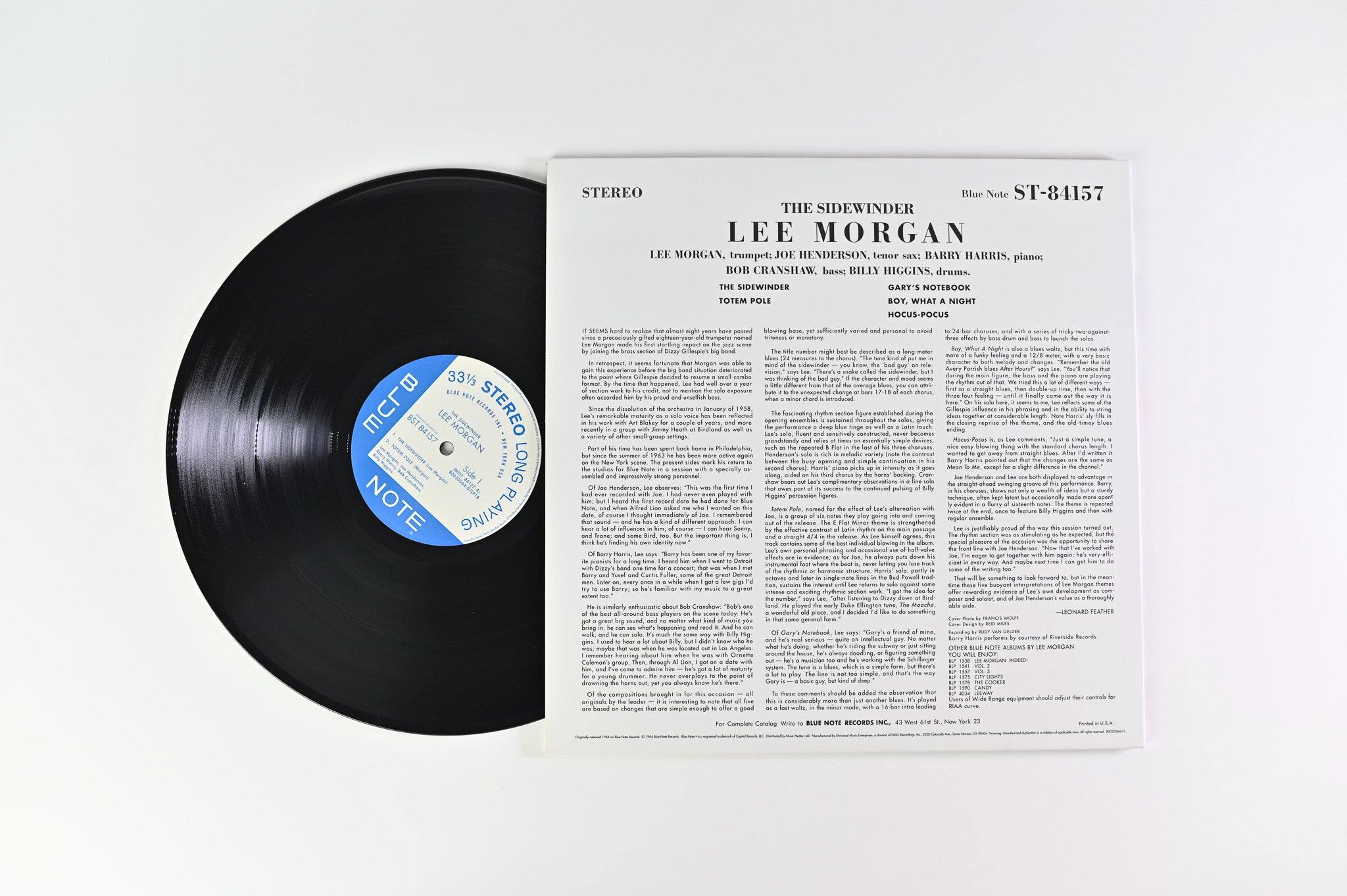 Lee Morgan - The Sidewinder on Blue Note Ltd 180 Gram Music Matters Reissue