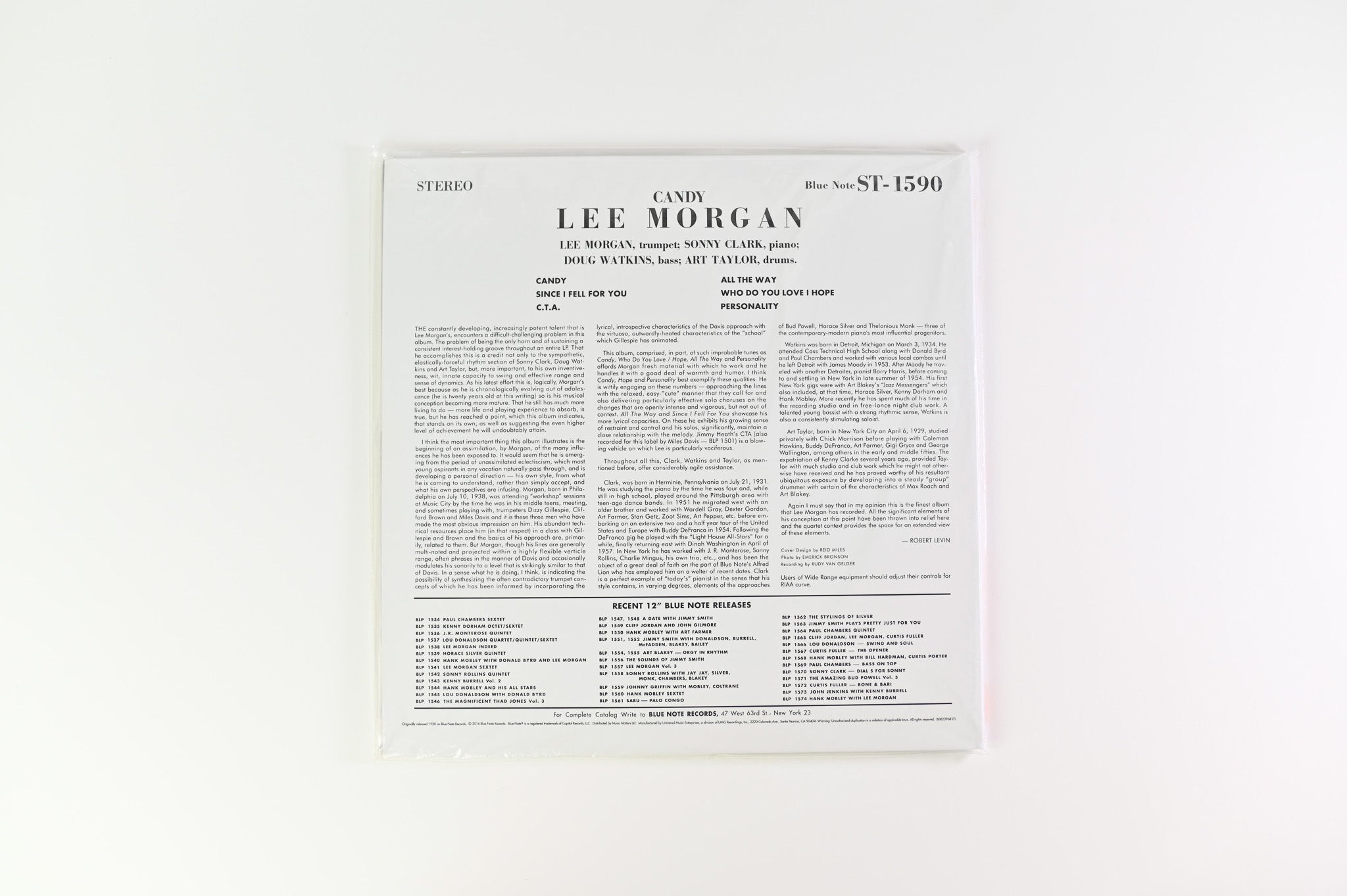 Lee Morgan - Candy on Blue Note Ltd 180 Gram Music Matters Reissue Sealed