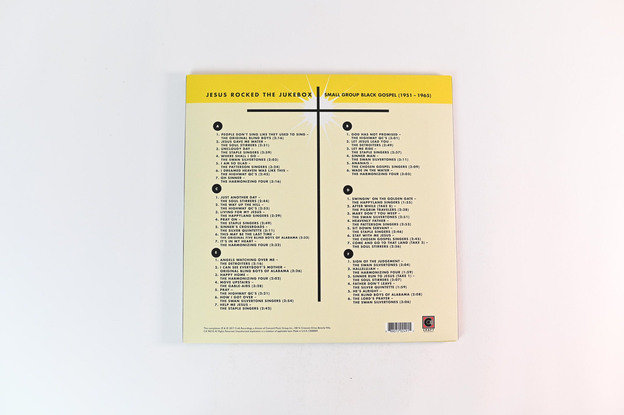 Various - Jesus Rocked The Jukebox (Small Group Black Gospel 1951-1965) on Craft Recordings