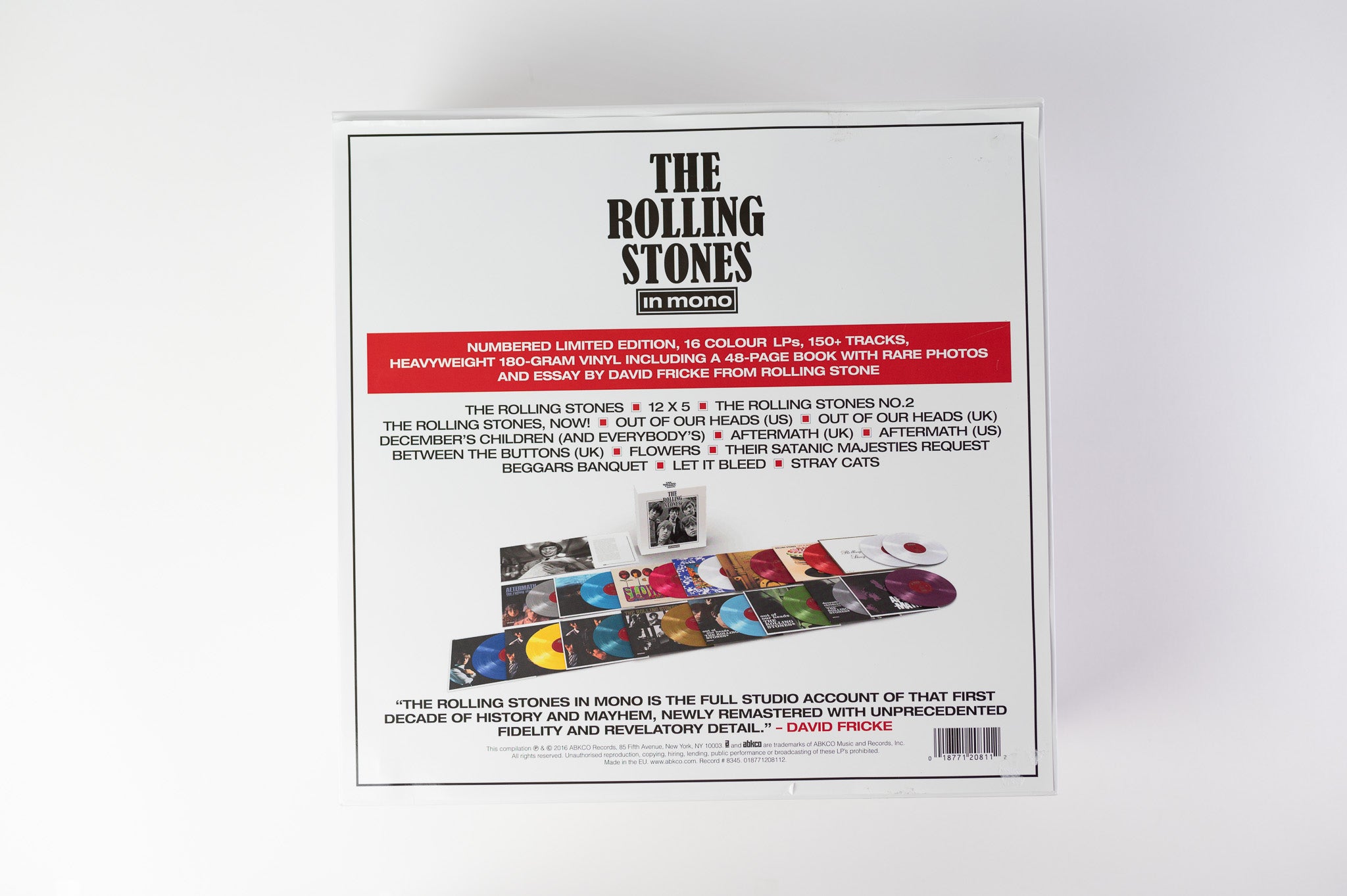 The Rolling Stones - The Rolling Stones In Mono on Abkco Ltd Numbered Colored Vinyl Box Set