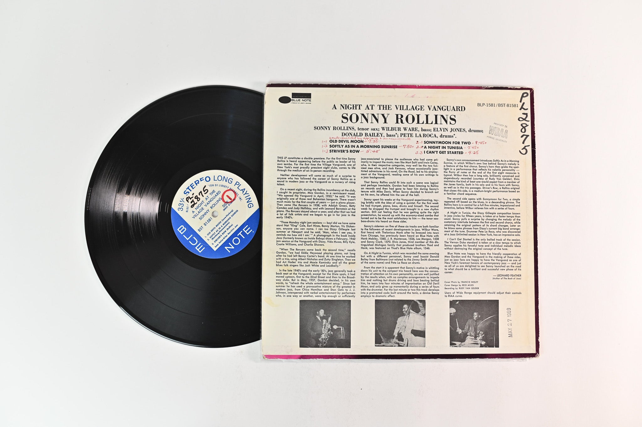Sonny Rollins - A Night At The "Village Vanguard" on Blue Note Stereo Liberty Reissue