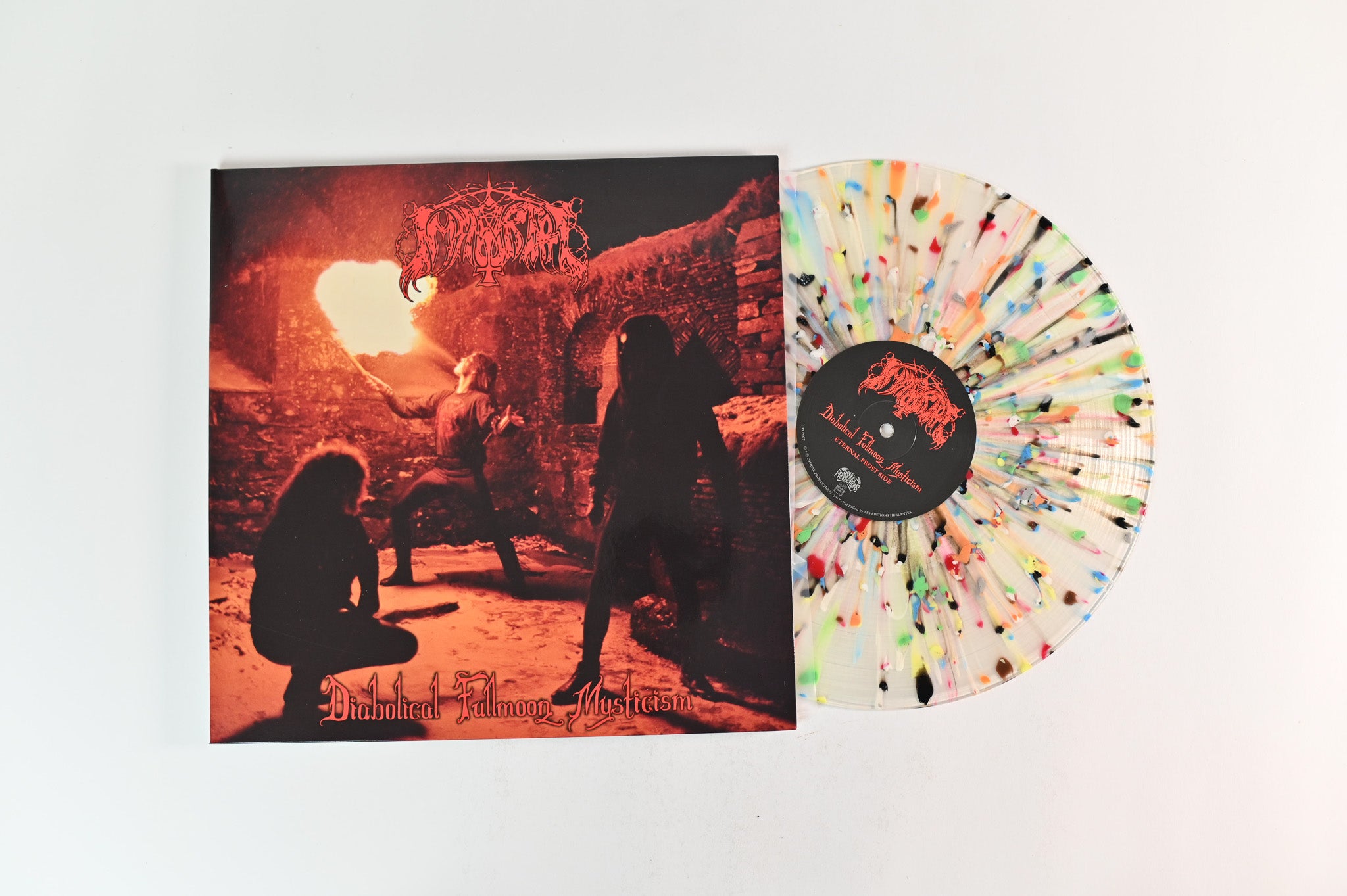 Immortal - Diabolical Fullmoon Mysticism on Osmose Ltd Clear/Rainbow Splatter Reissue
