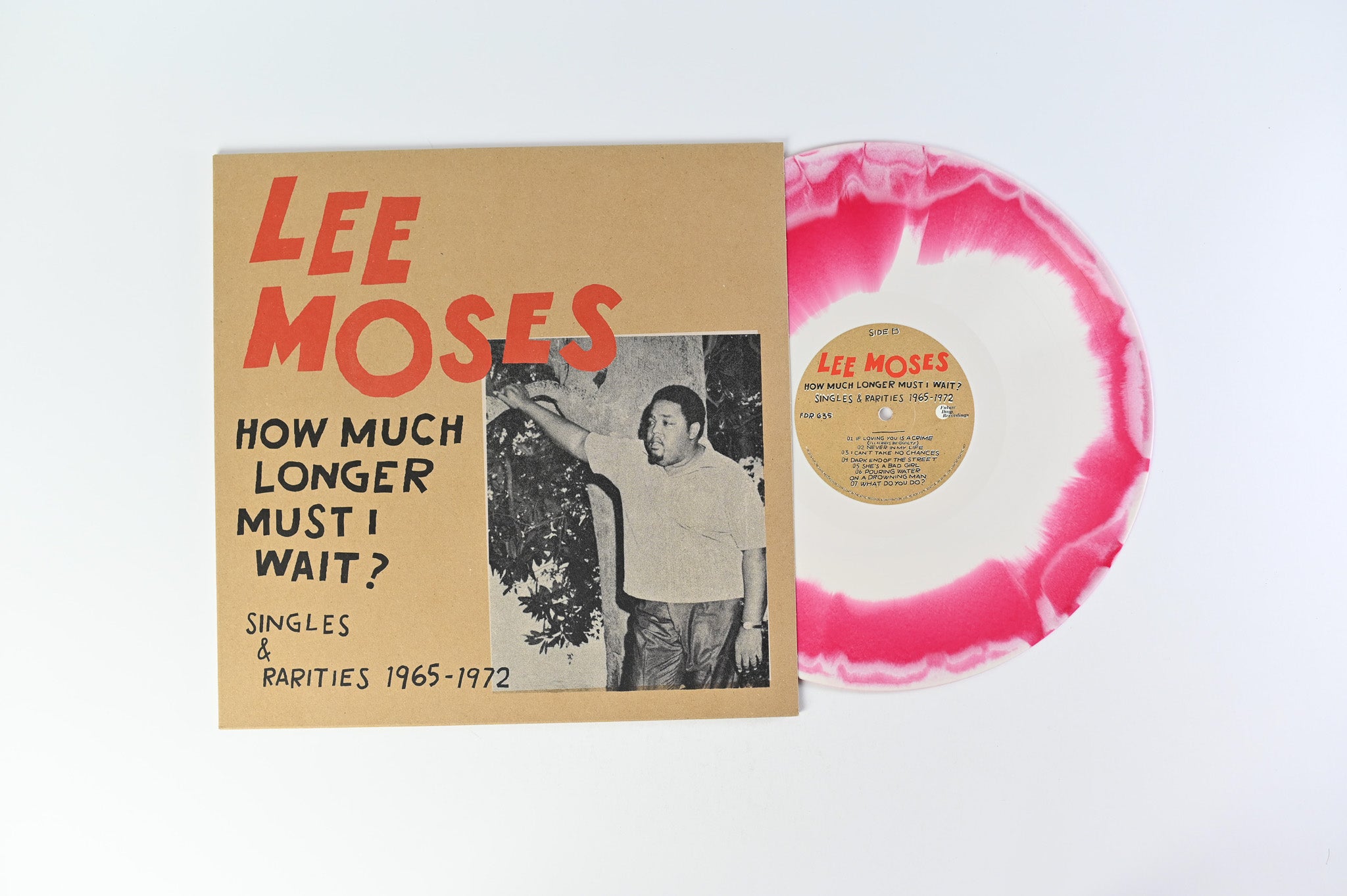 Lee Moses - How Much Longer Must I Wait? Singles & Rarities 1965-1972 on Future Days Cream/Red Swirl