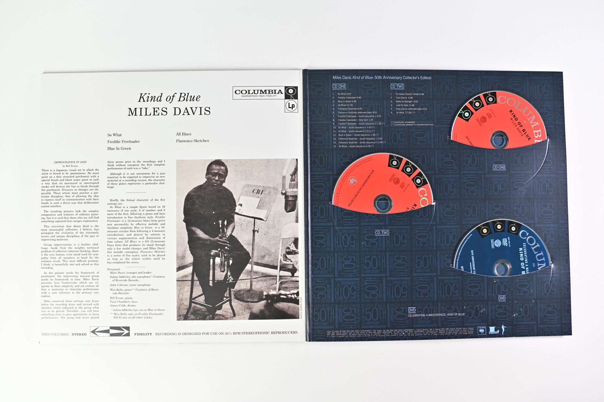 Miles Davis - Kind Of Blue on Columbia Legacy Ltd 50th Anniversary Collector's Edition Blue Vinyl Box Set