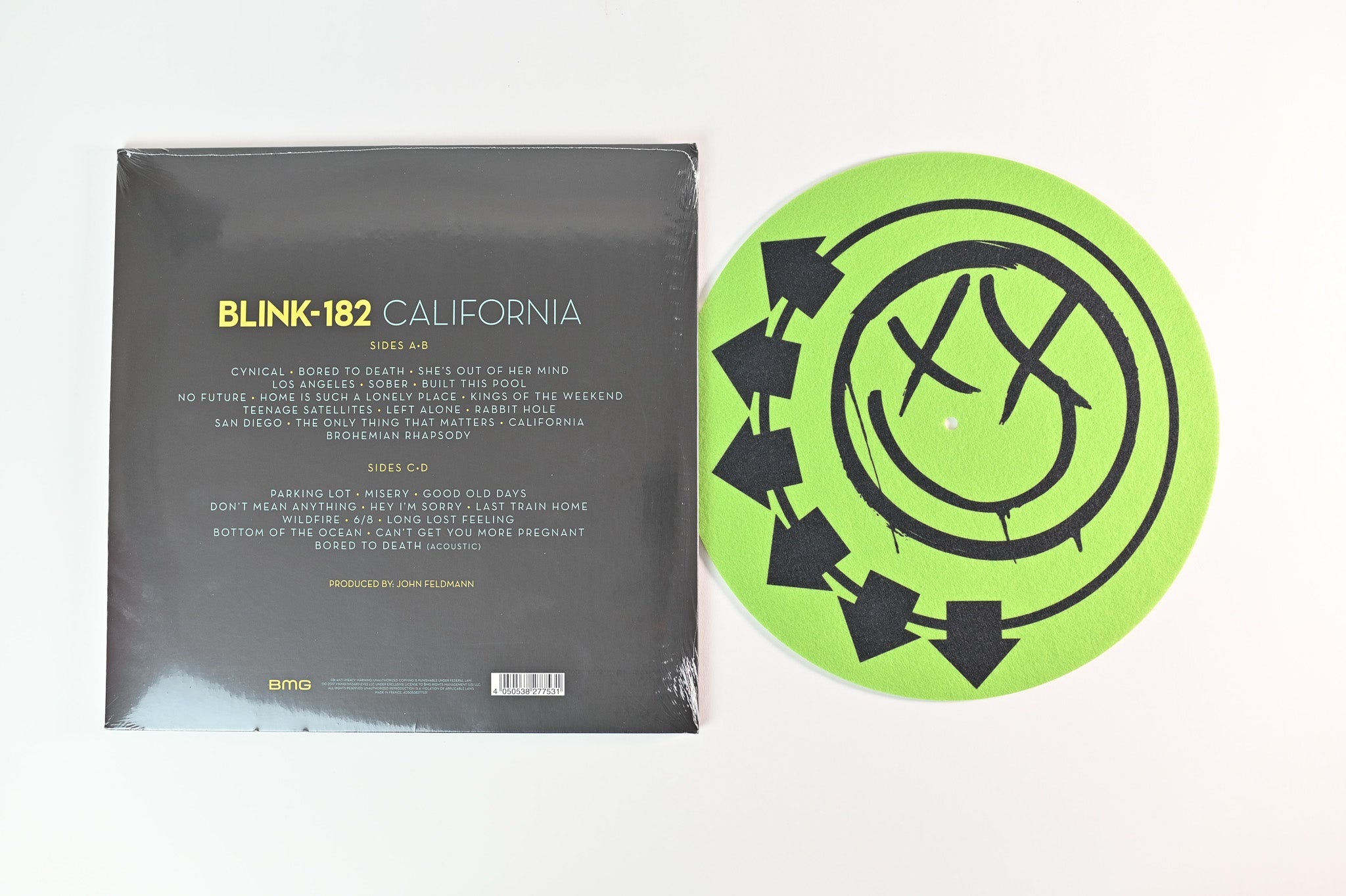 Blink-182 - California on BMG - Sealed Green Deluxe Vinyl with Slipmat