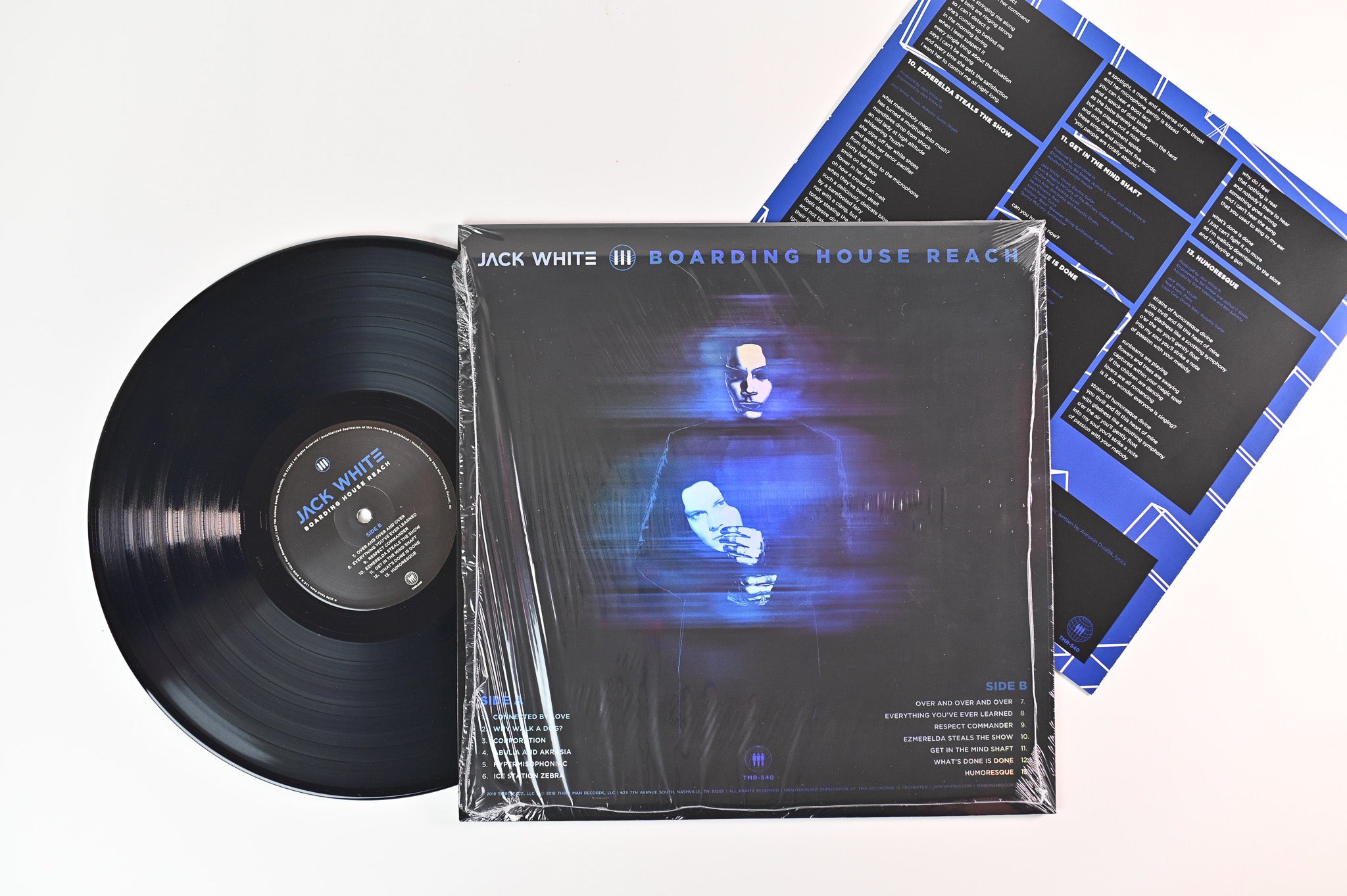 Jack White - Boarding House Reach on Third Man Records - Black & Blue Swirl Colored Vinyl