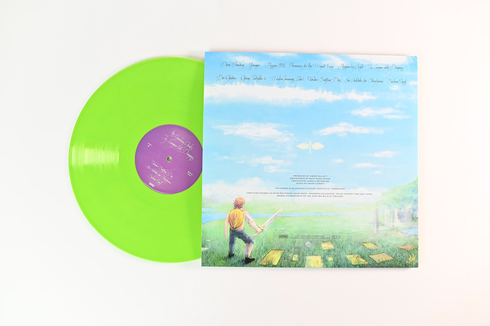 The Mountain Goats - In League With Dragons on Merge Records - Green/Yellow Vinyl