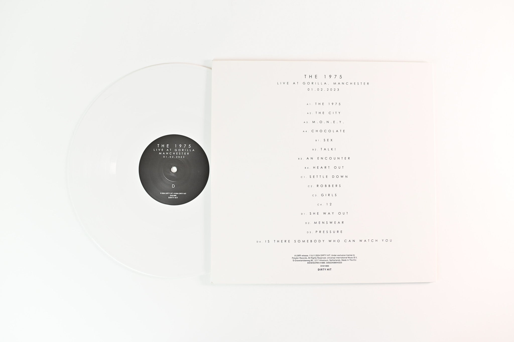 The 1975 - Live At Gorilla, Manchester on Dirty Hit - RSD 2024 White Vinyl