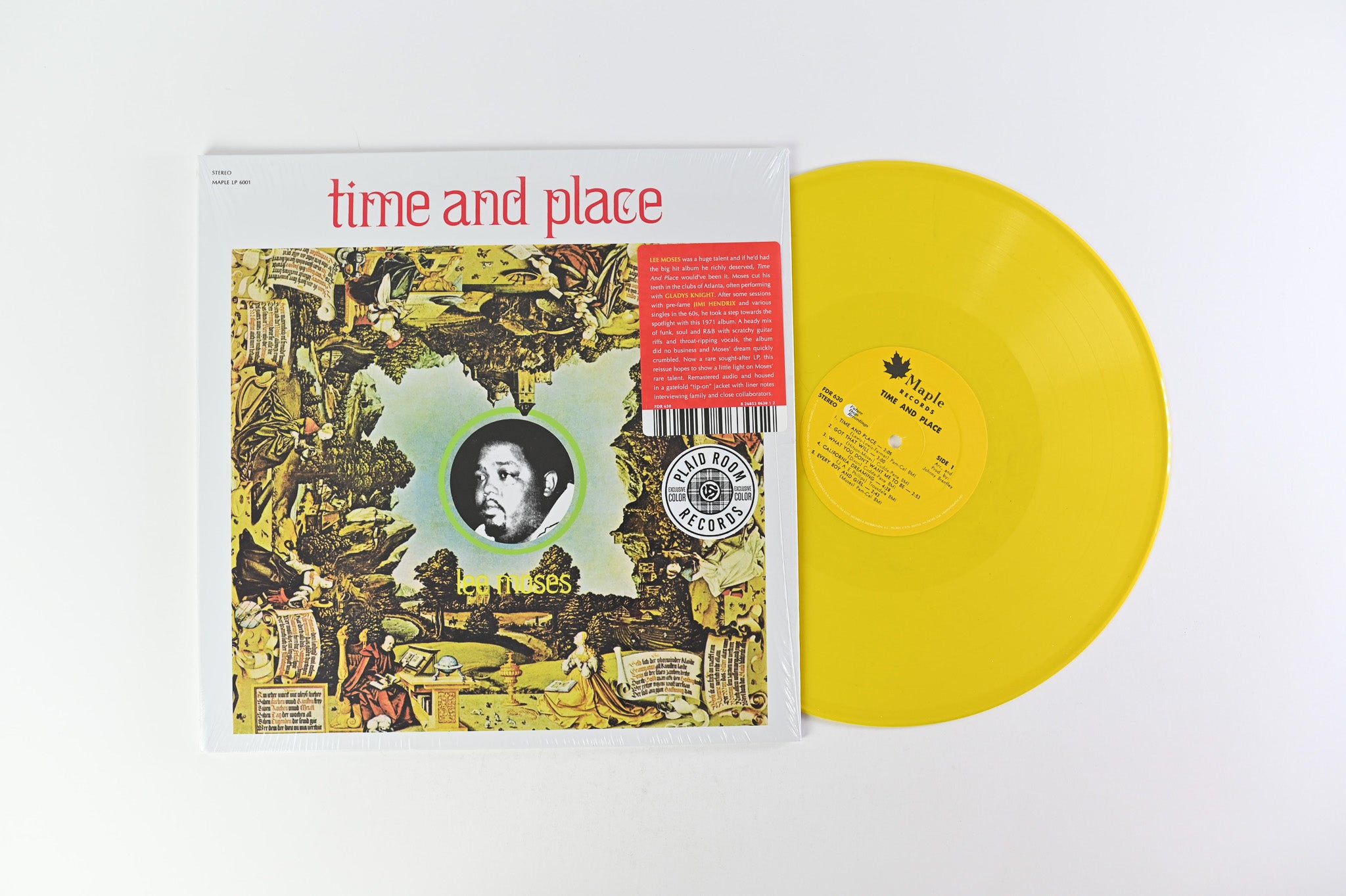 Lee Moses - Time And Place on Future Days Ltd Yellow Reissue Plaid Room Exclusive