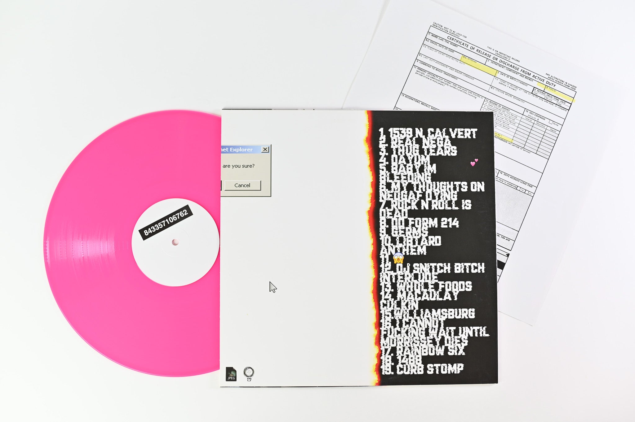 JPEGMAFIA - Veteran on Deathbomb Arc Ltd Translucent Neon Pink