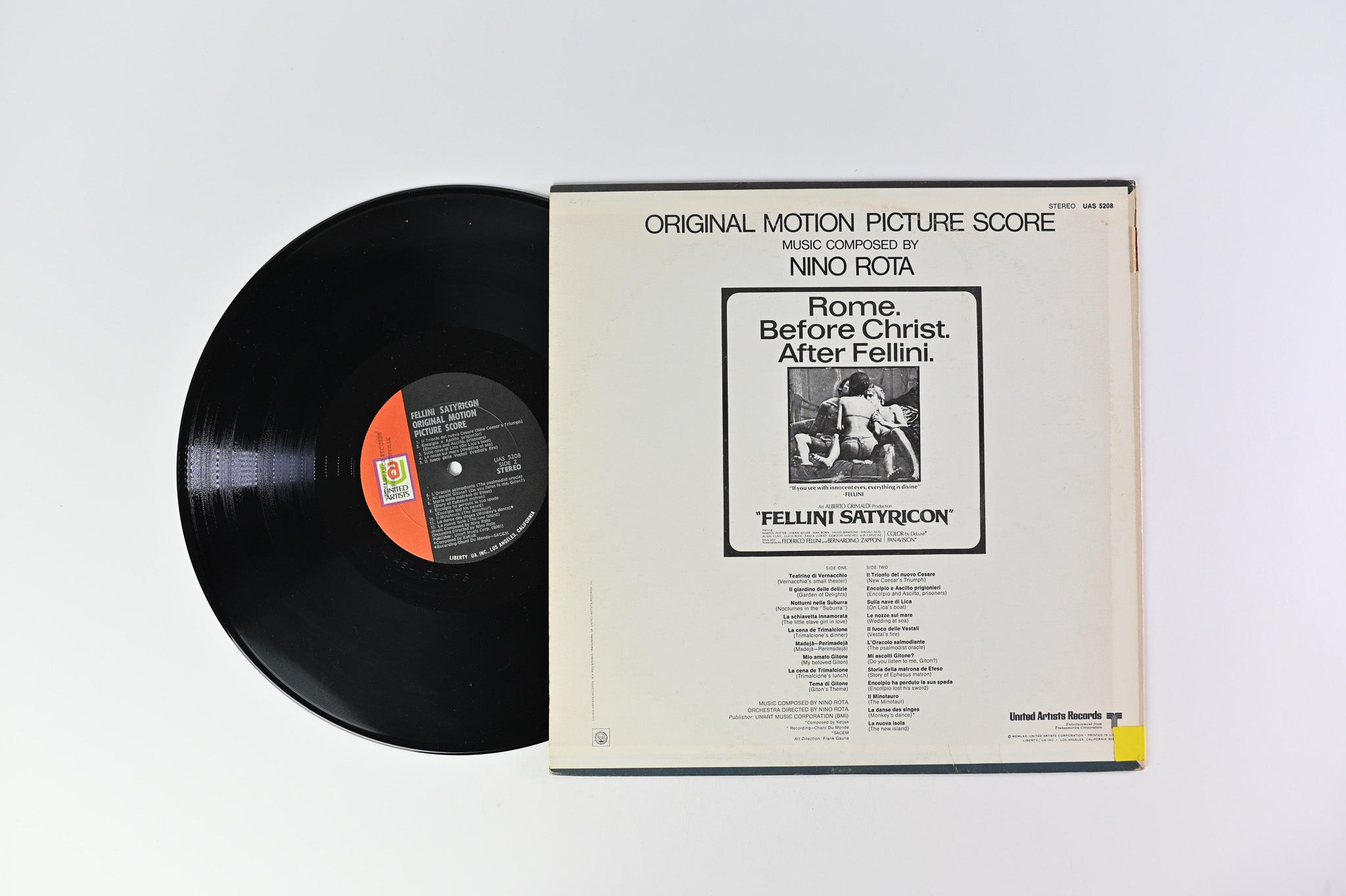 Nino Rota - Fellini Satyricon (Original Motion Picture Score) on United Artists Records