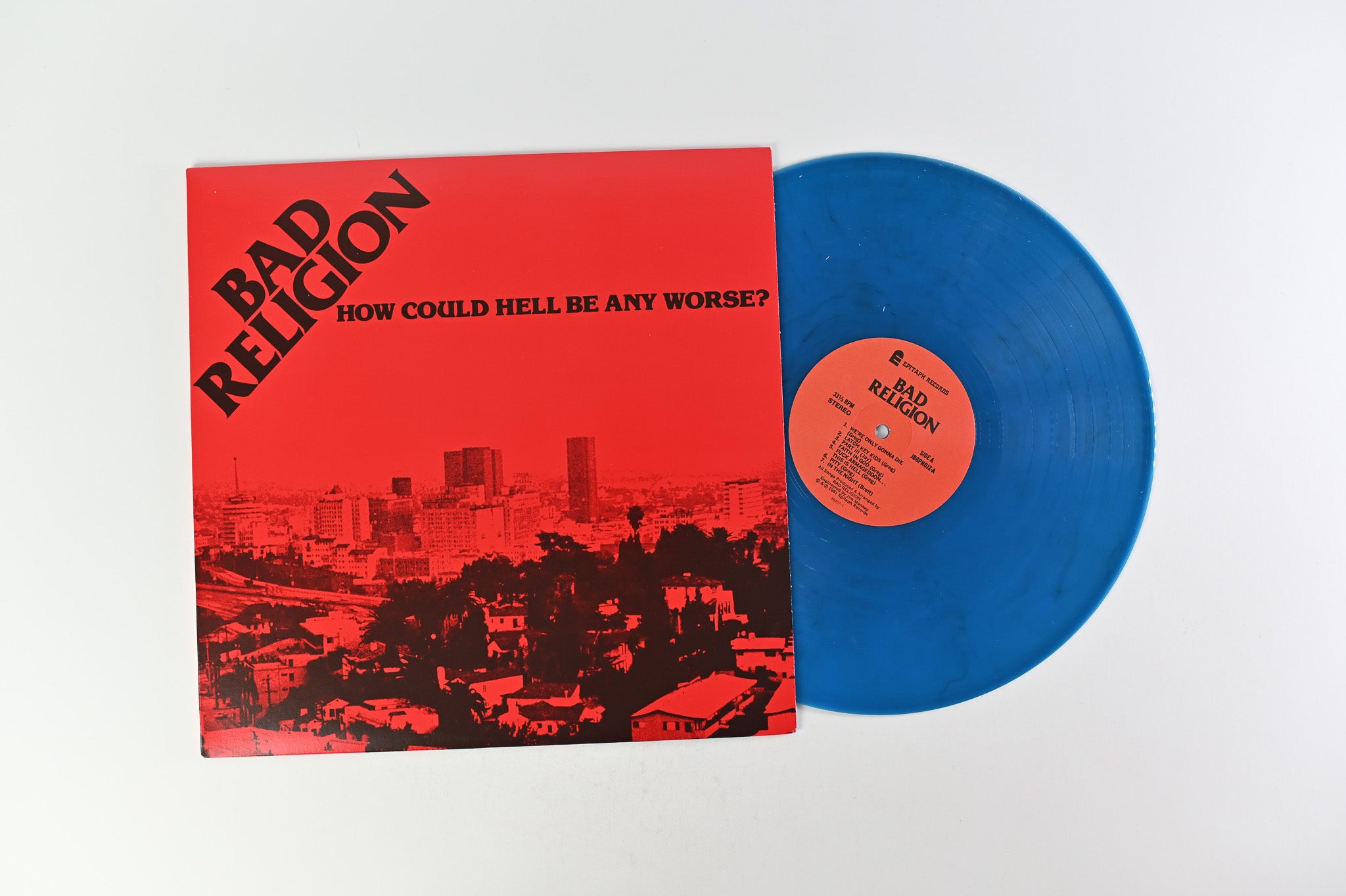 Bad Religion - How Could Hell Be Any Worse? on Epitaph Ltd Blue With Black Transparent Reissue