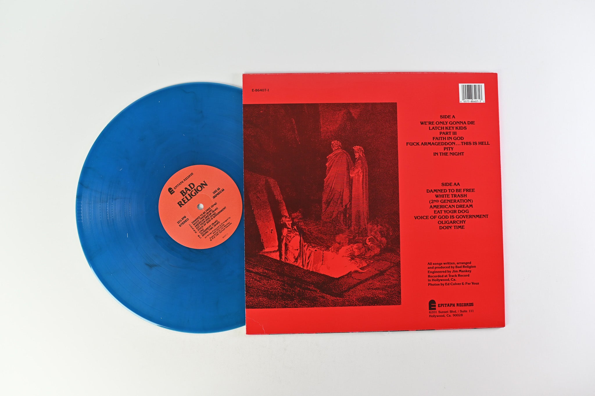 Bad Religion - How Could Hell Be Any Worse? on Epitaph Ltd Blue With Black Transparent Reissue