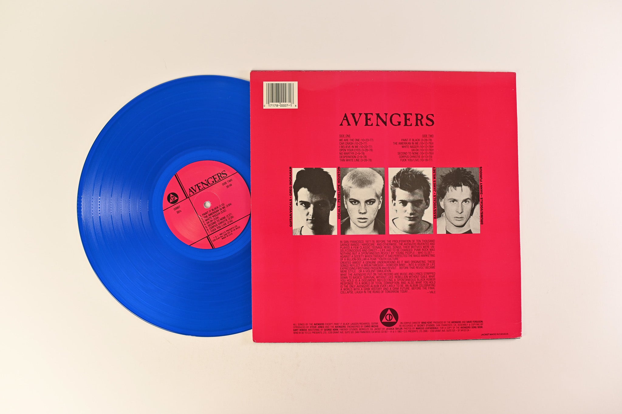 Avengers - Avengers on CD Presents Blue Repress